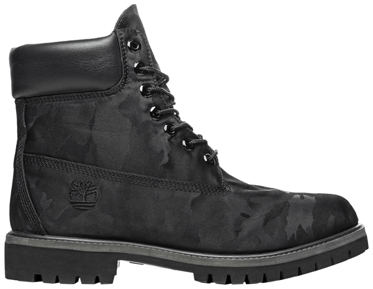 Timberland 6 Inch Premium Boot Black Camo Nylon