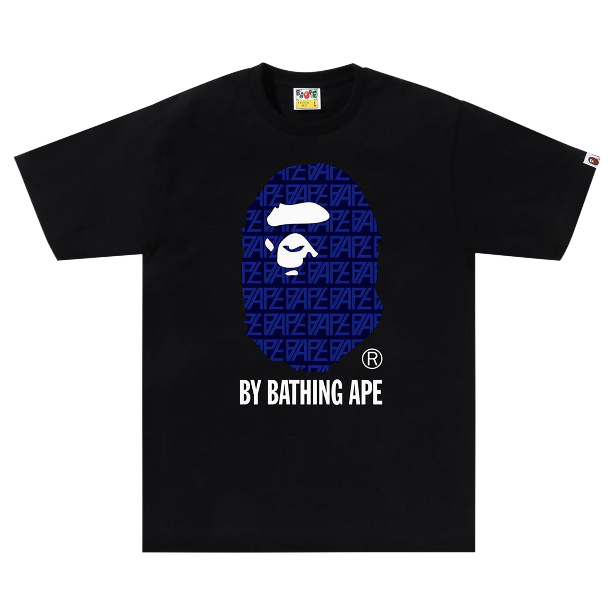 BAPE Logo Monogram By Bathing Ape Tee 'Black/Navy' | Men's Size 2XL