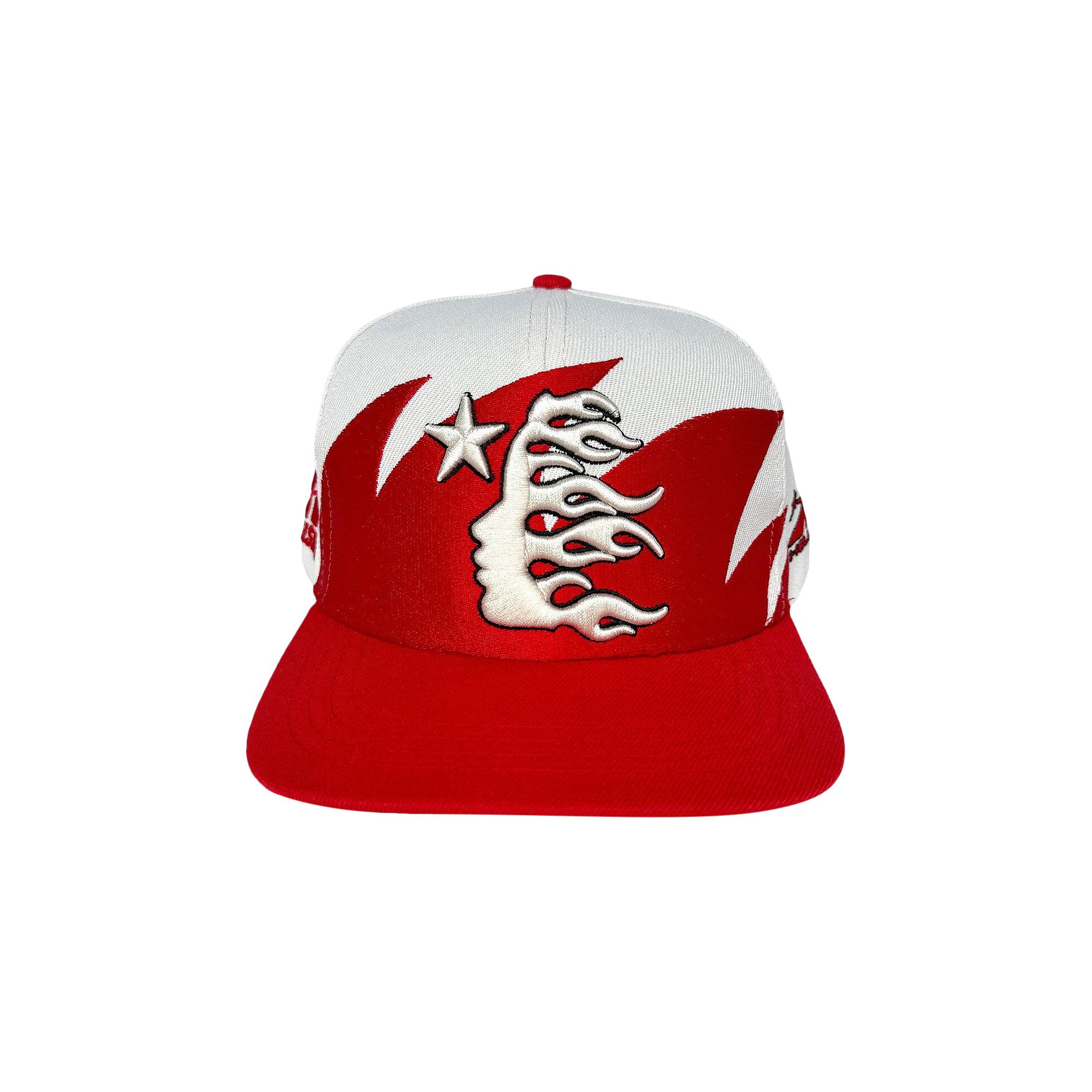 Hellstar Sharkteeth Snapback Hat 'Off White/Red' | Multi-Color | Men's Size Onesize