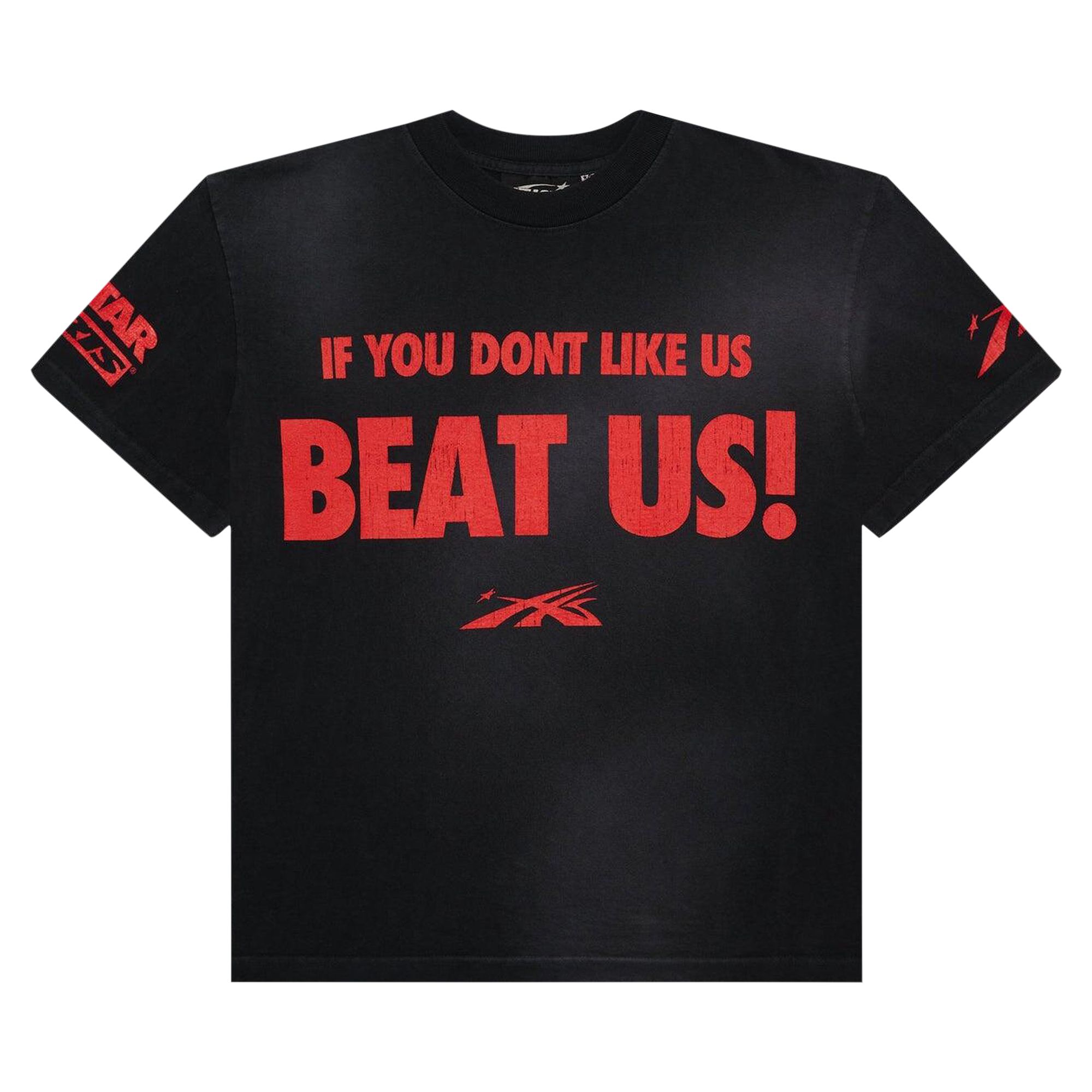 Hellstar Beat Us! T-Shirt 'Black/Red' | Men's Size L
