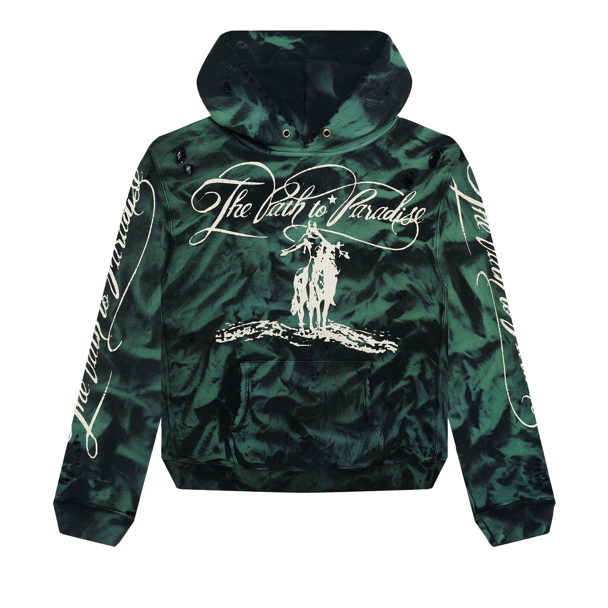 Hellstar Marble Paradise Hoodie 'Green' | Men's Size 2XL