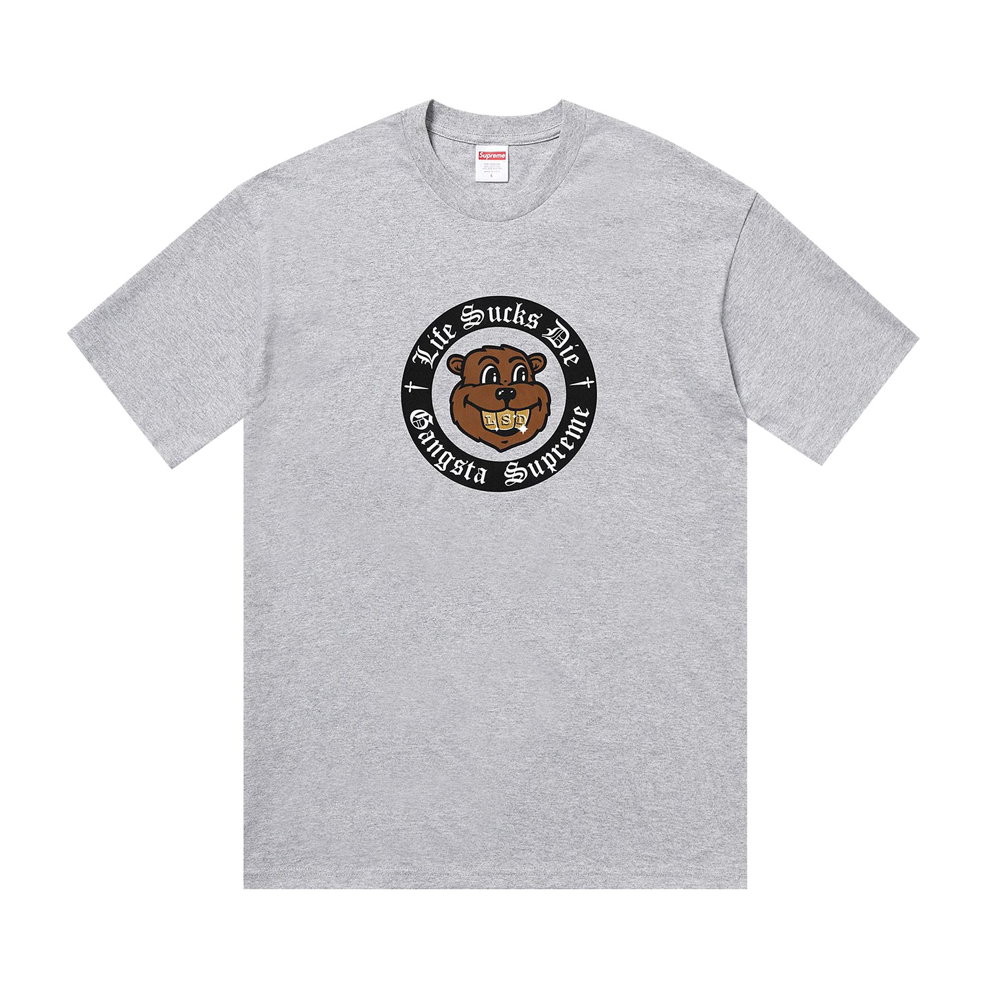 Pre-owned Supreme Life Sucks Die Tee 'heather Grey' | Men's Size M In Gray