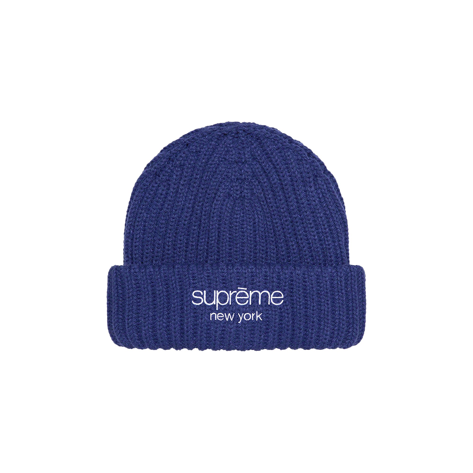 Supreme Ribbed Beanie 'Dark Royal' | Blue | Men's Size Onesize