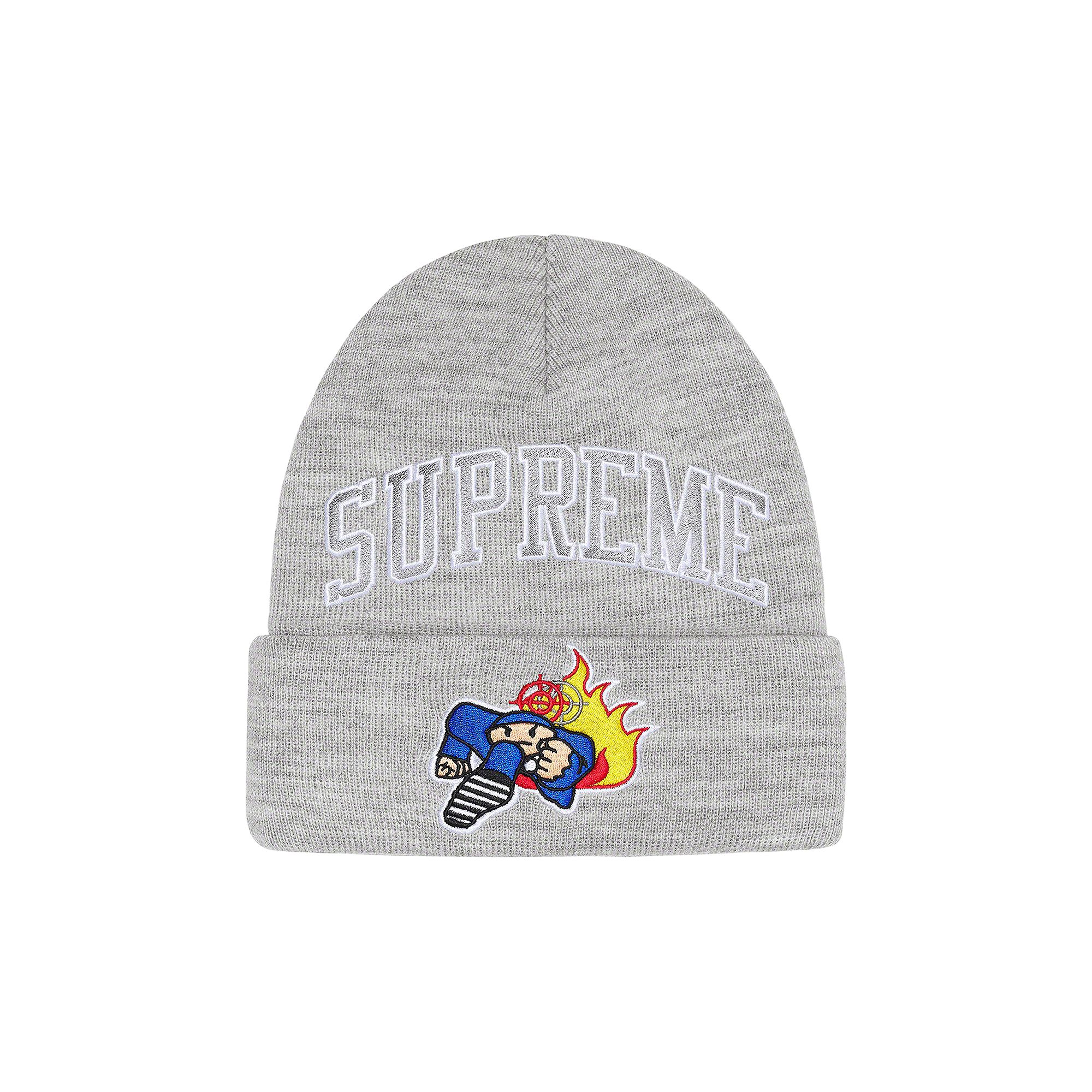 Pre-owned Supreme X Duck Down Records Beanie 'heather Grey' | Men's Size Onesize