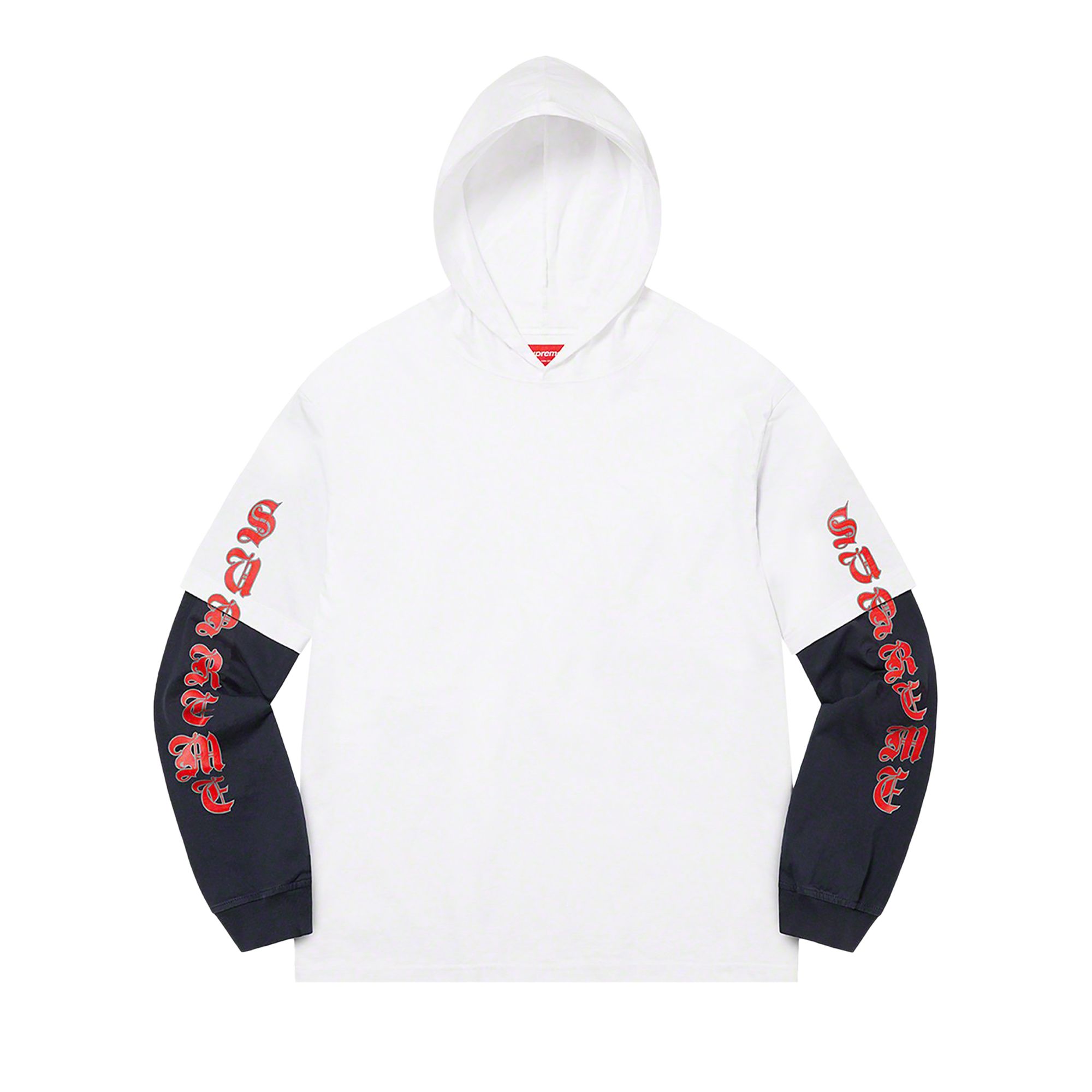 Pre-owned Supreme Layered Hooded Long-sleeve Top 'white' | Men's Size Xl
