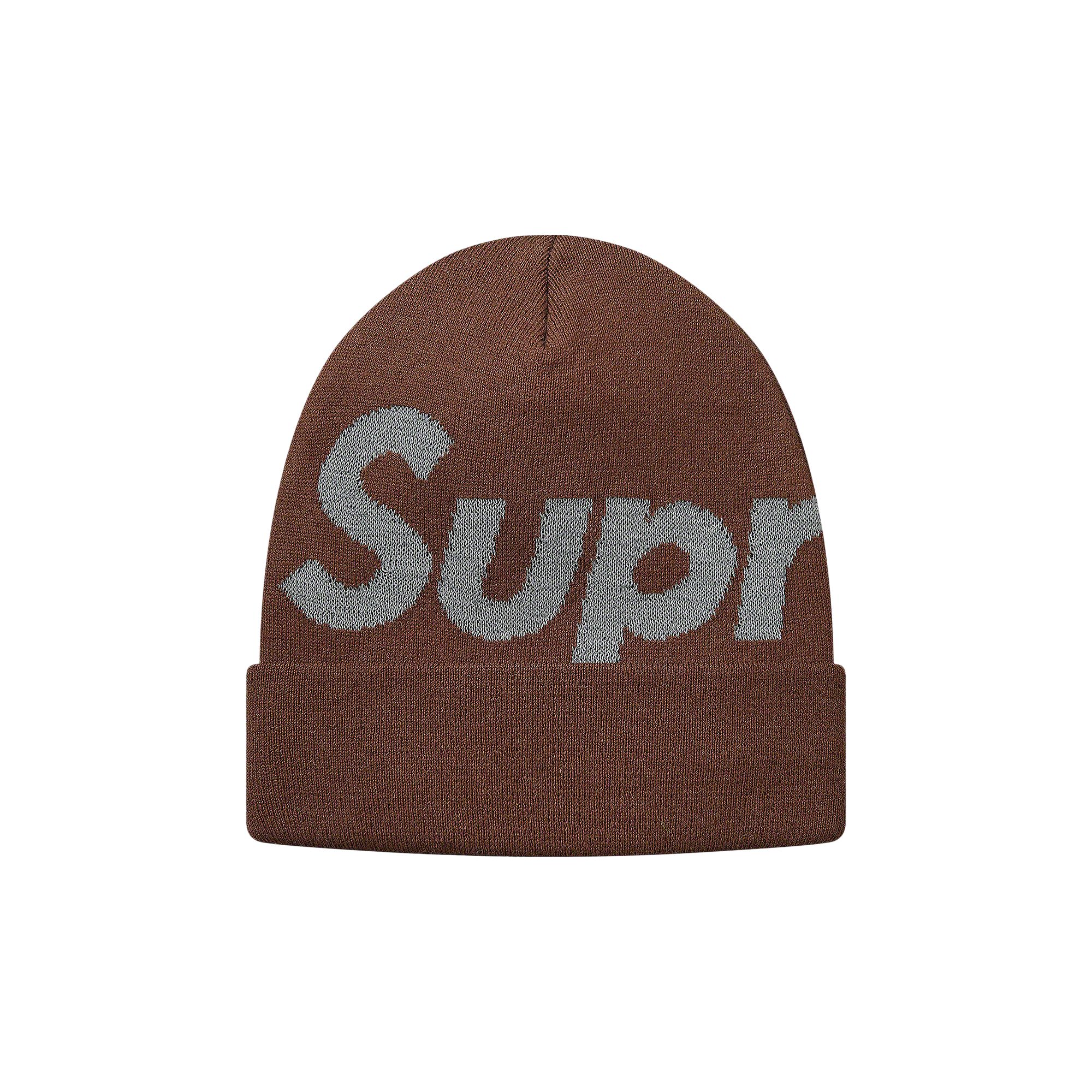 Pre-owned Supreme Big Logo Beanie 'brown' | Men's Size Onesize