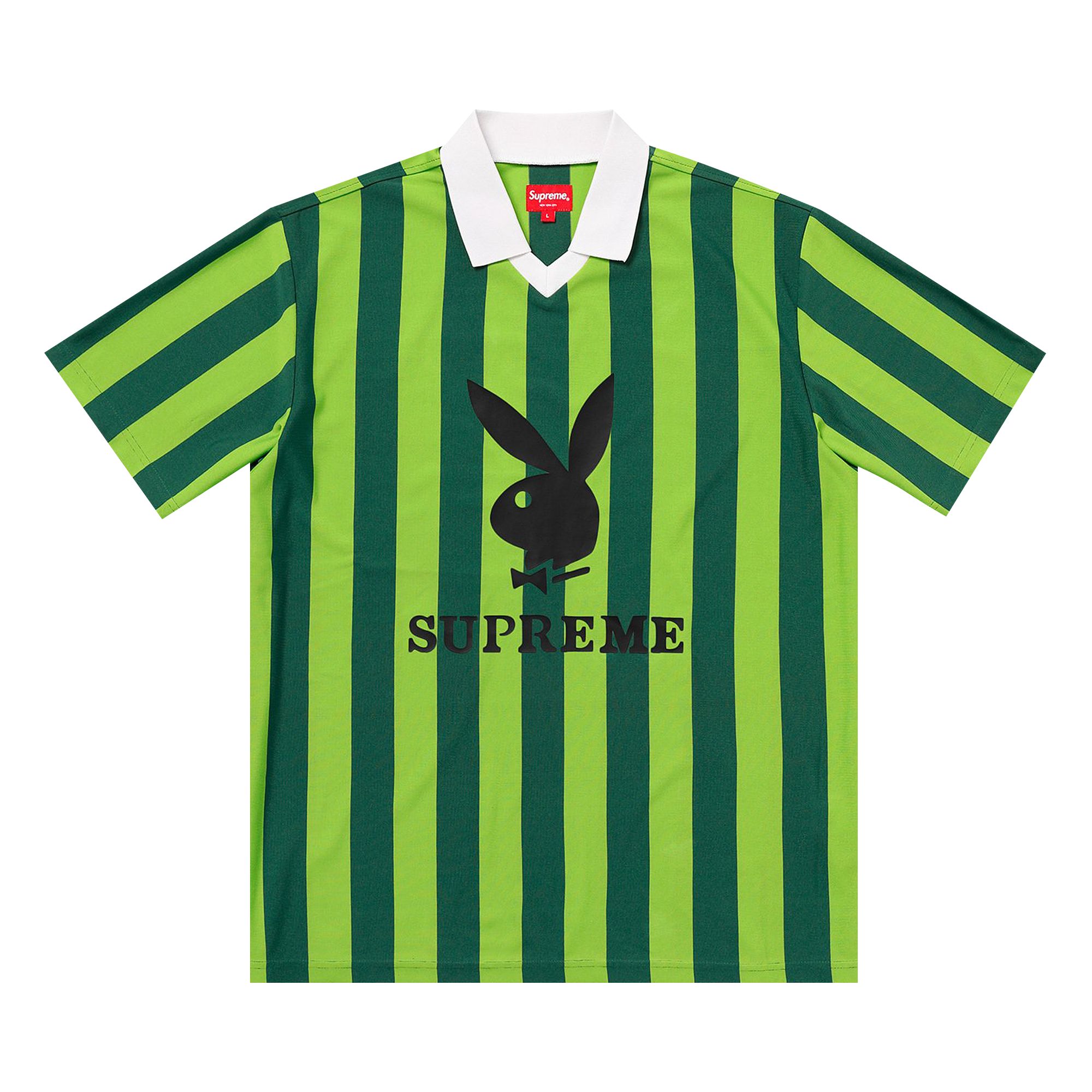 Pre-owned Supreme X Playboy Soccer Jersey 'green' | Men's Size M