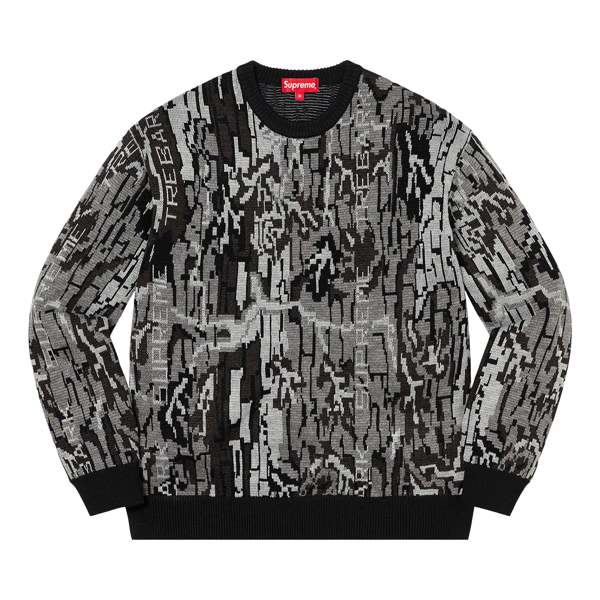 Pre-owned Supreme Trebark Camo Sweater 'black' | Men's Size L