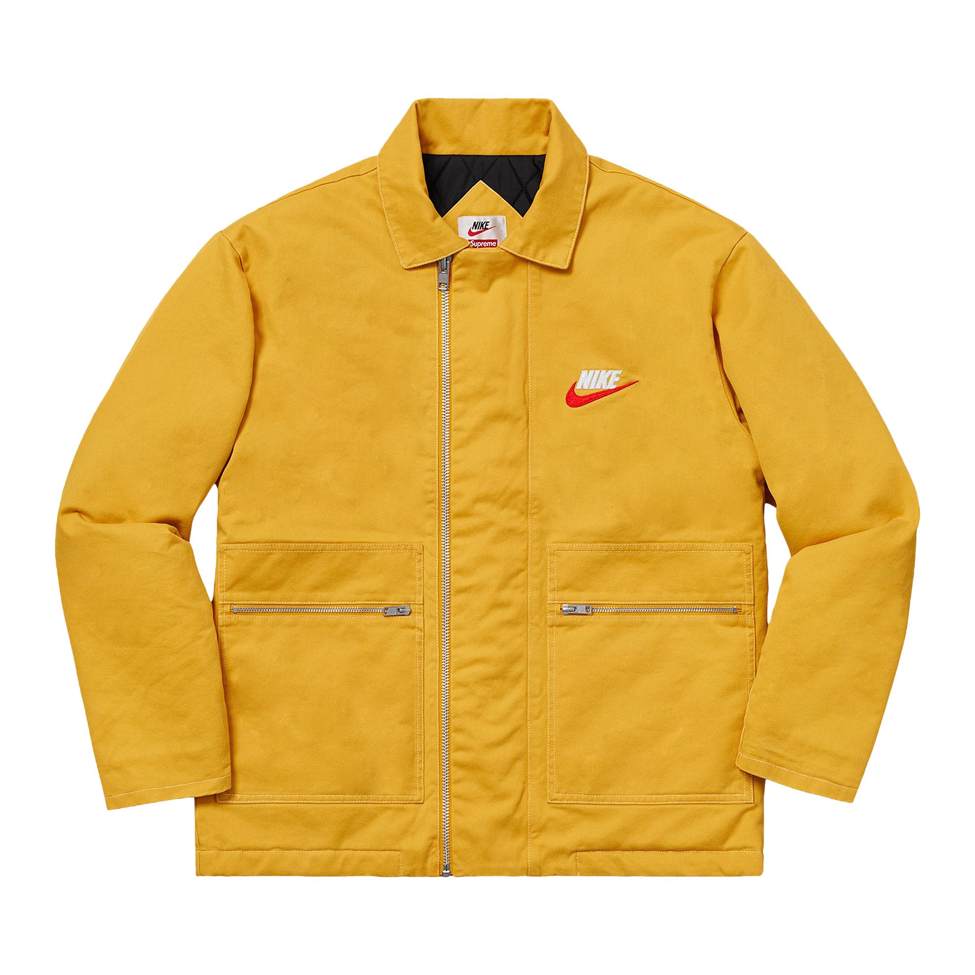 Supreme x Nike Double Zip Quilted Work Jacket 'Mustard' | Yellow | Men's Size S