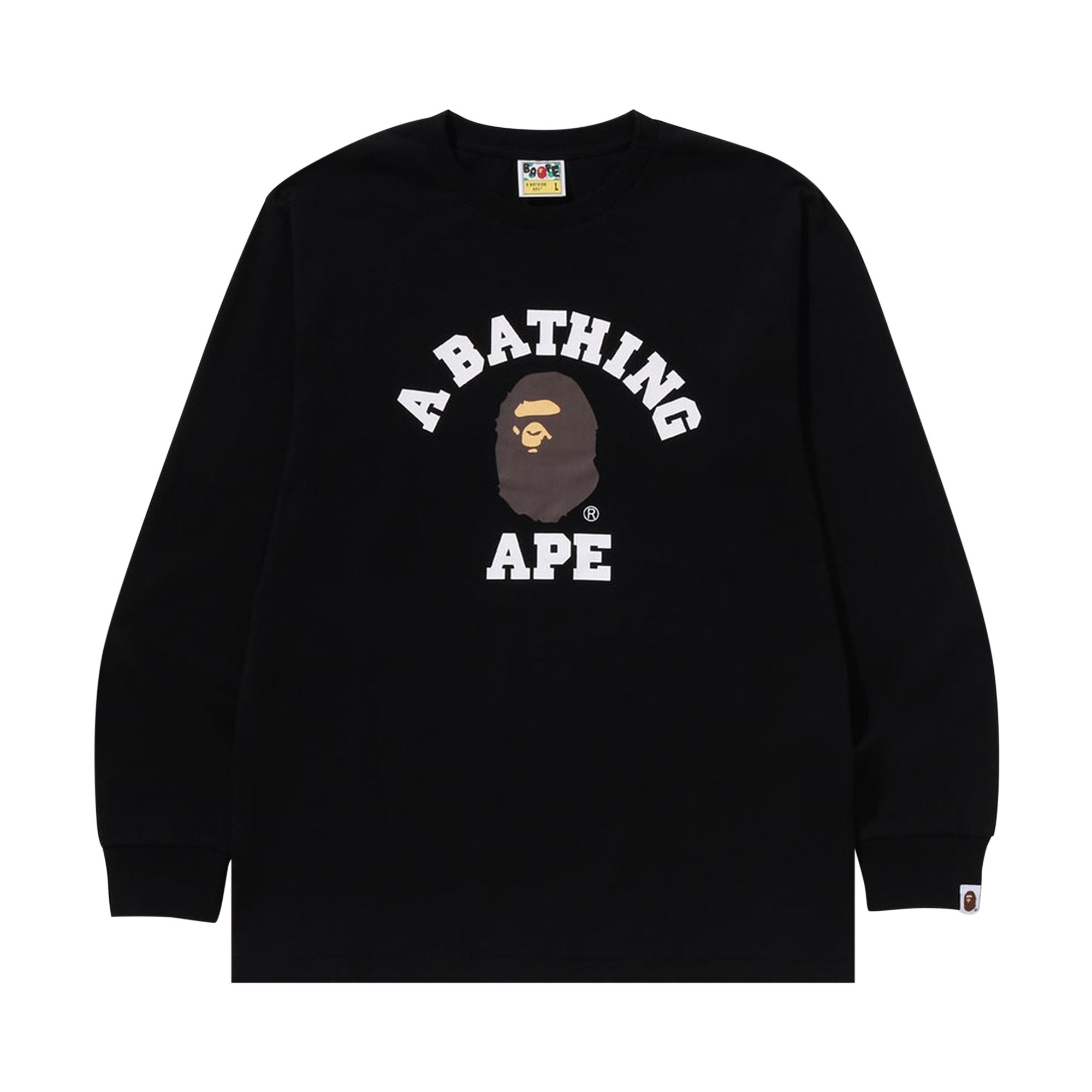 BAPE College Long-Sleeve Tee 'Black' | Men's Size XL