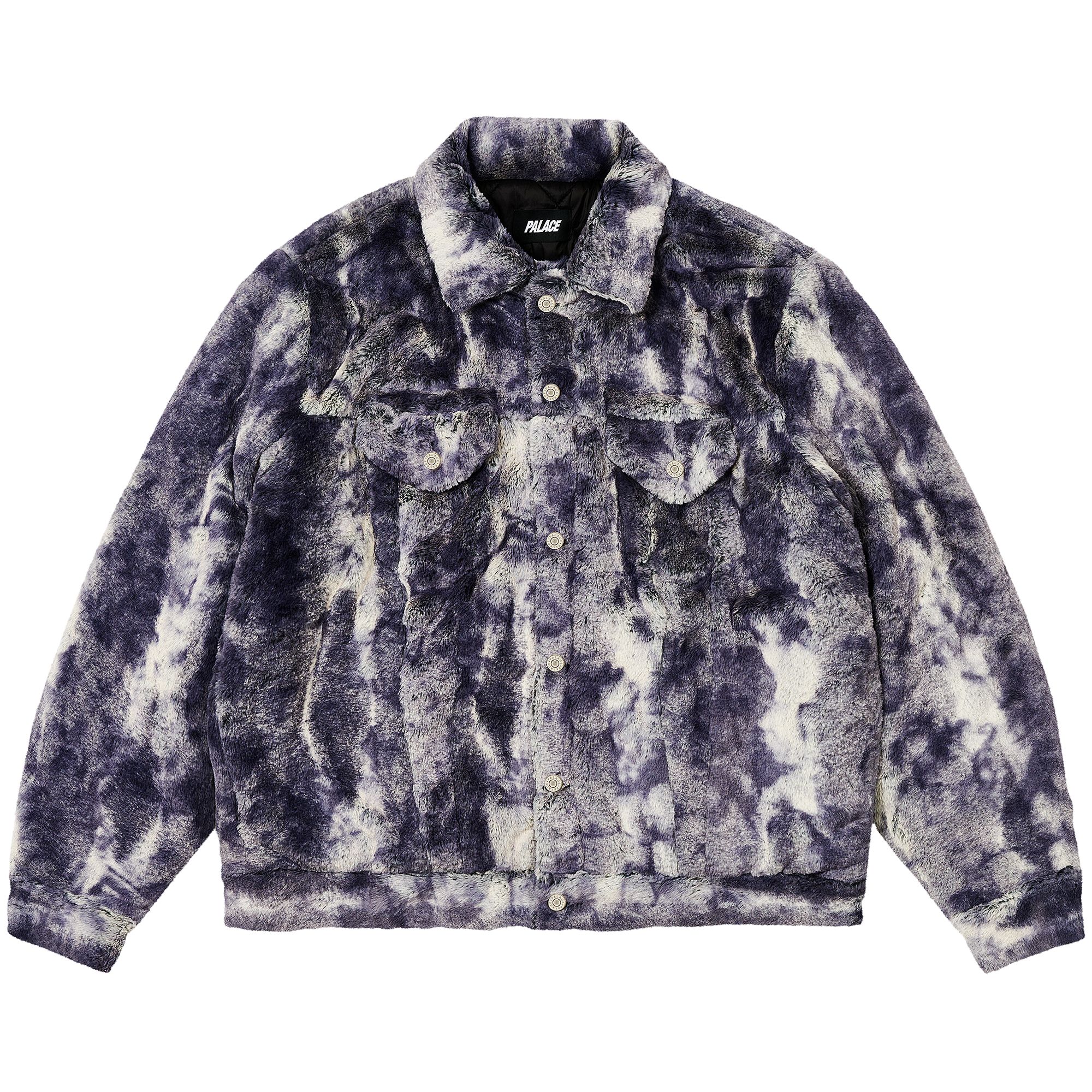 Pre-owned Palace Furry Trucker Jacket 'grey' | Men's Size S In Gray