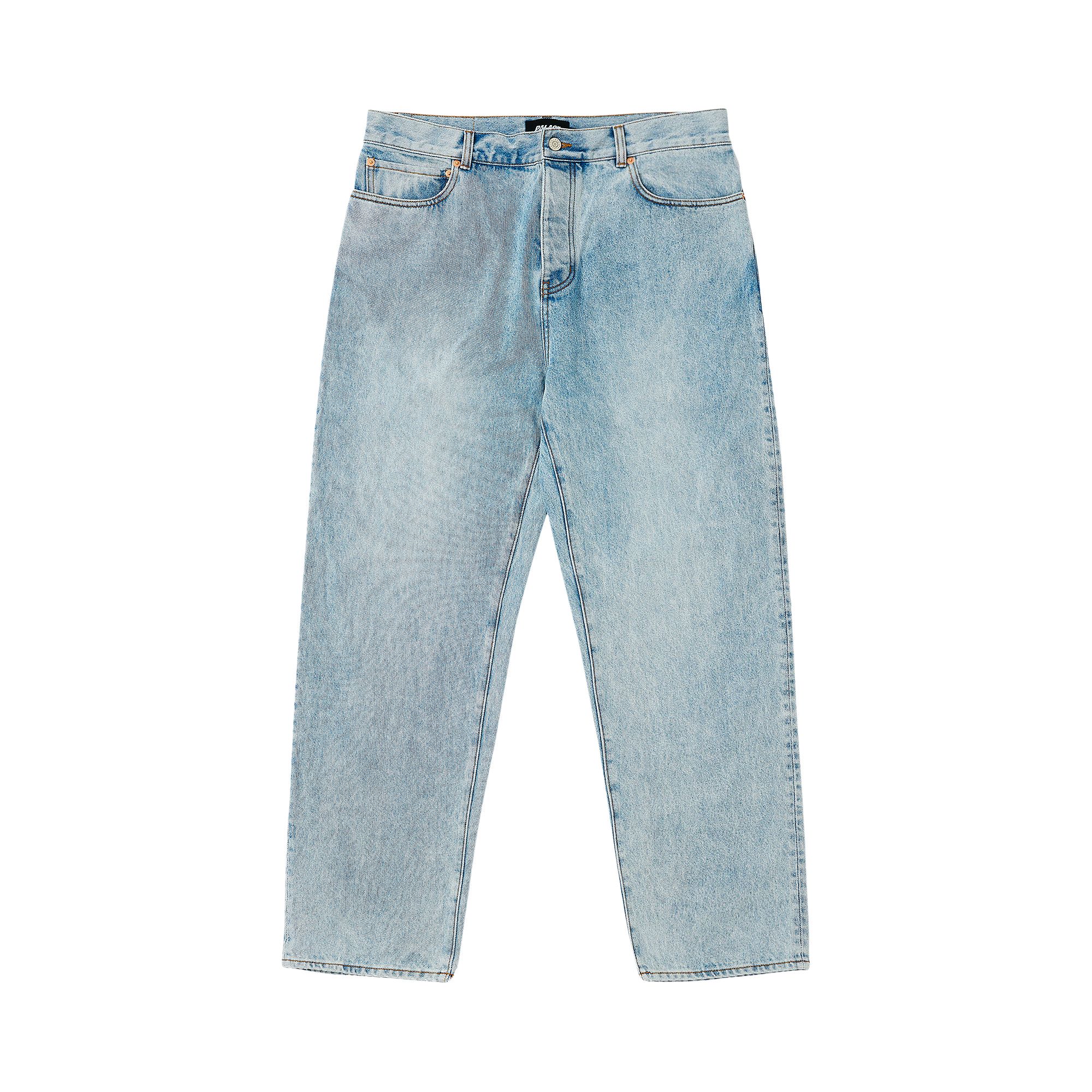 Pre-owned Palace P45 Standard Jean 'stone Wash' In Blue