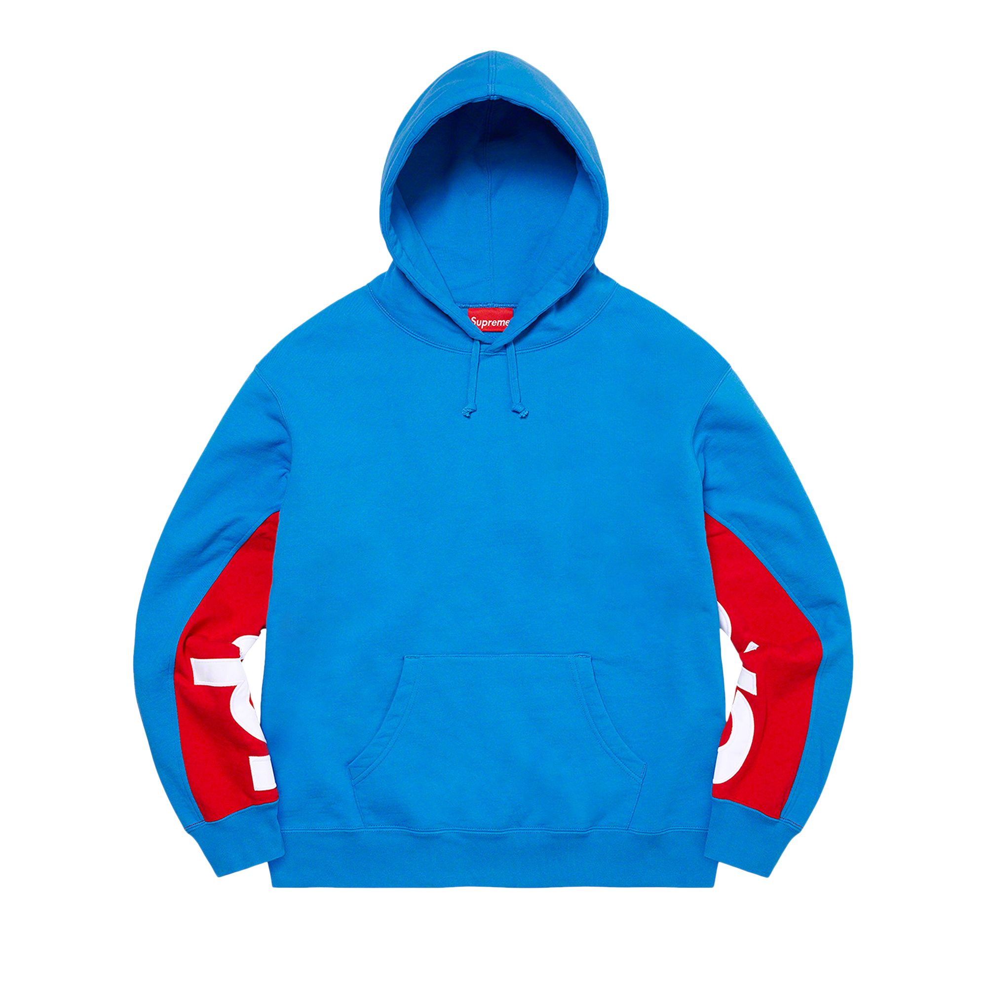 Pre-owned Supreme Cropped Panels Hooded Sweatshirt 'bright Blue'