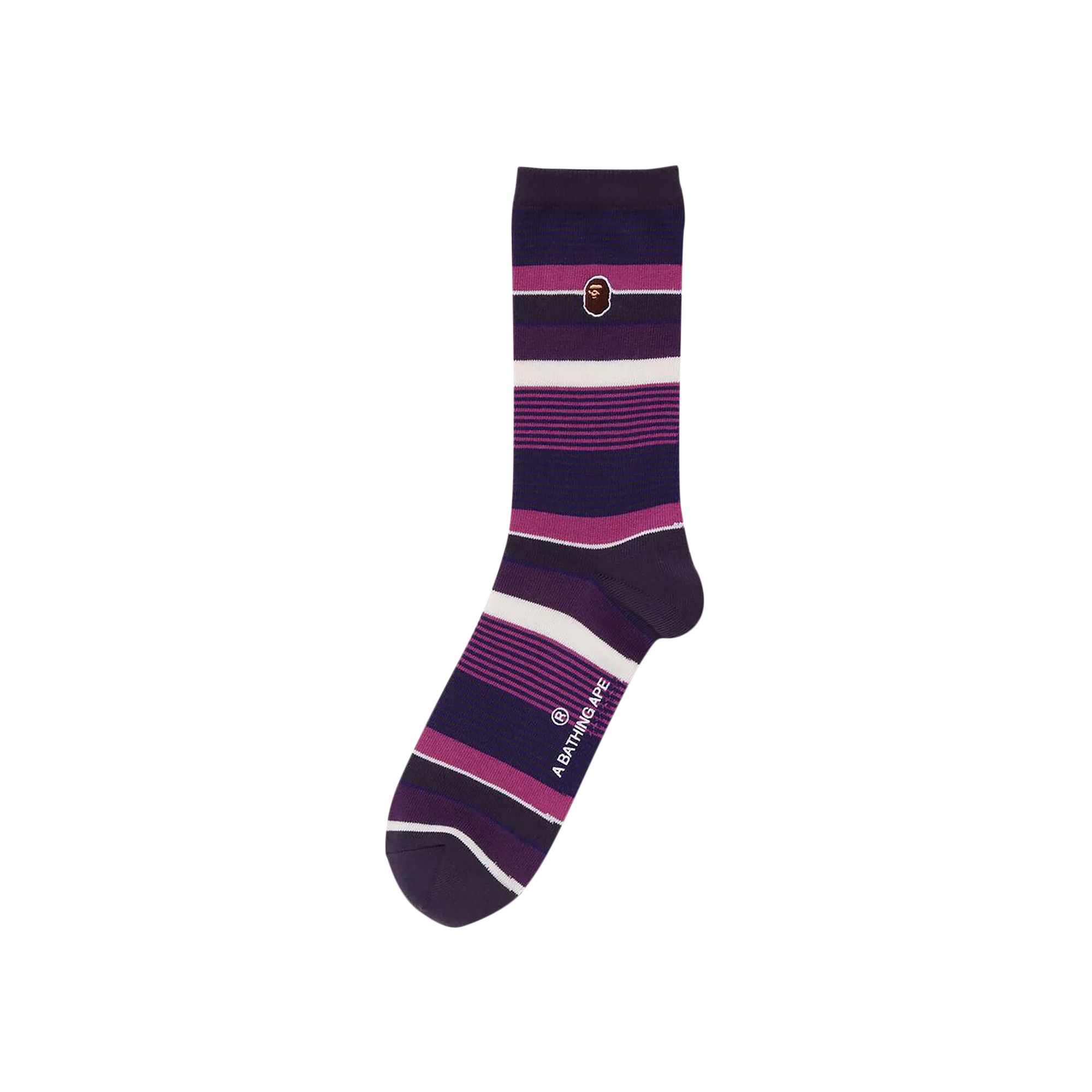 Pre-owned Bape Hoop Socks 'purple' | Men's Size L