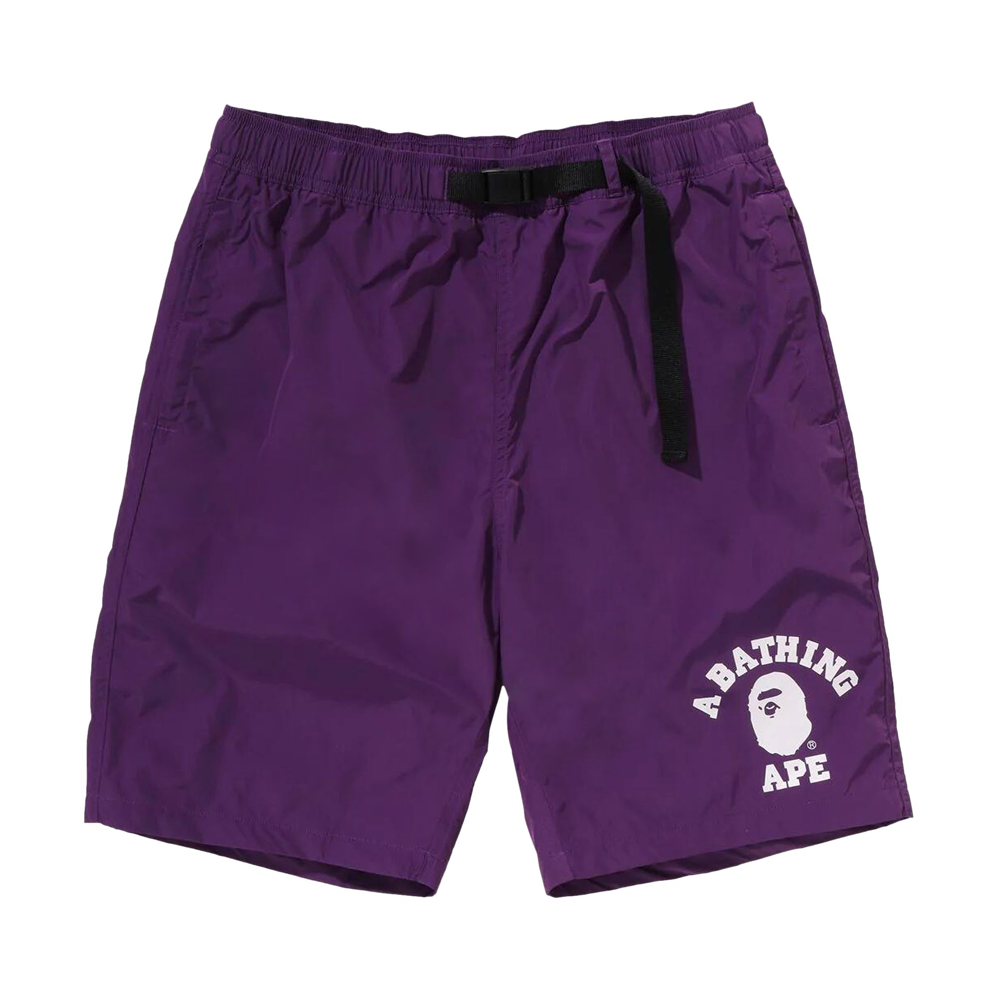 Pre-owned Bape College Beach Shorts 'purple' | Men's Size Xl