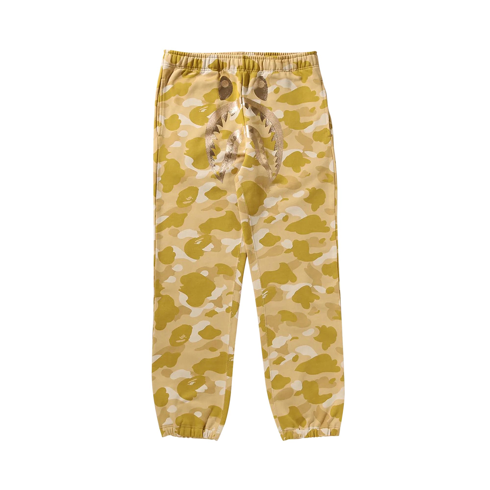 Pre-owned Bape Color Camo Shark Sweatpants 'yellow'