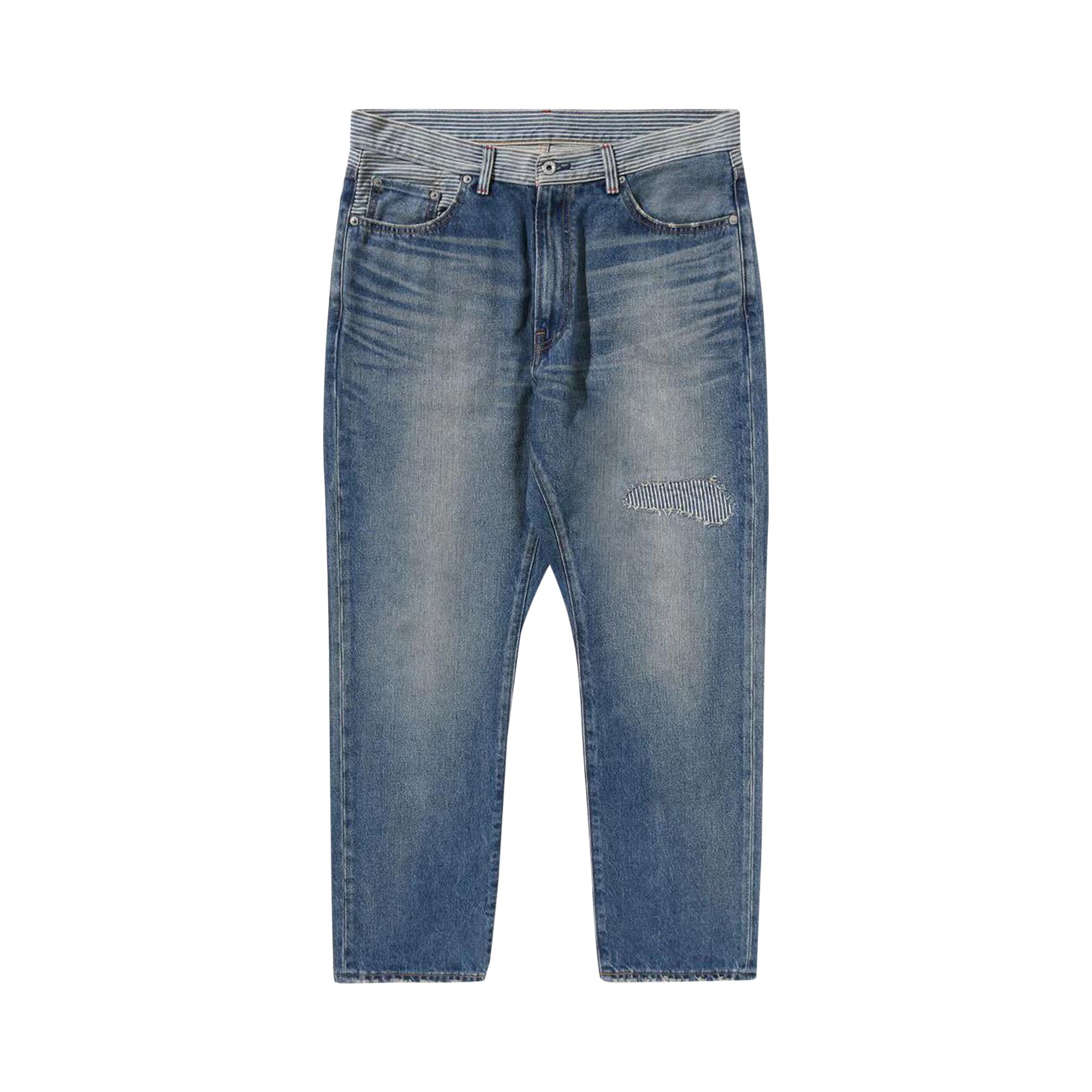 Pre-owned Bape X Sean Wotherspoon Crazy Denim Pants 'indigo' In Blue
