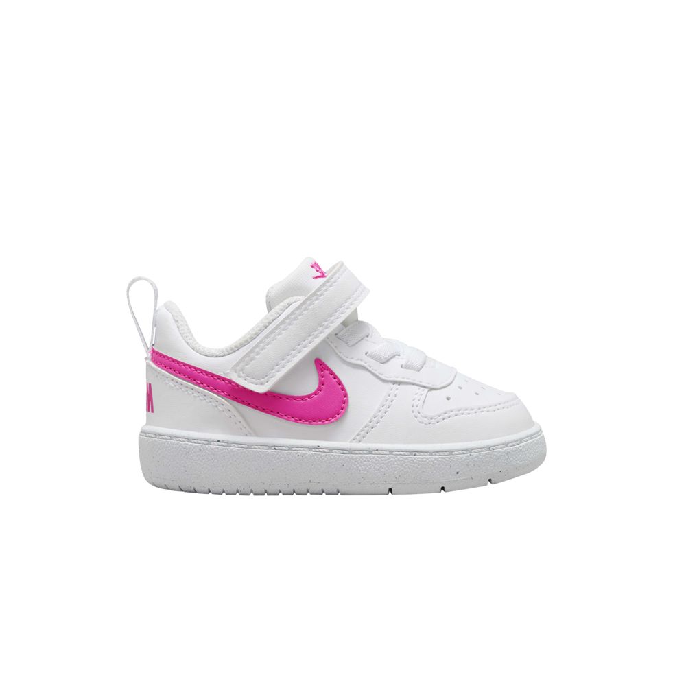 Pre-owned Nike Court Borough Low Recraft Td 'white Laser Fuchsia' | Infant Size 5