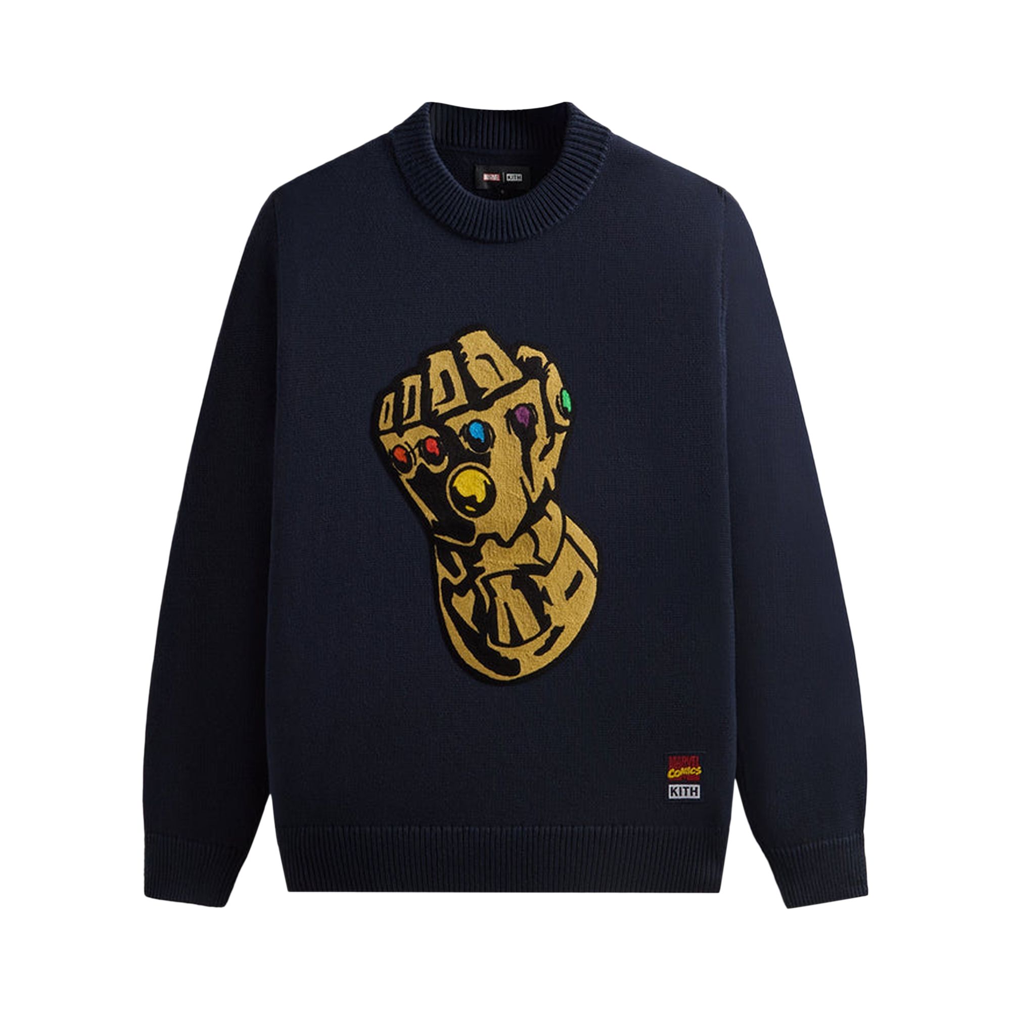 Pre-owned Kith X Marvel Thanos Lewis Crewneck Sweater 'nocturnal' | Blue | Men's Size Xl