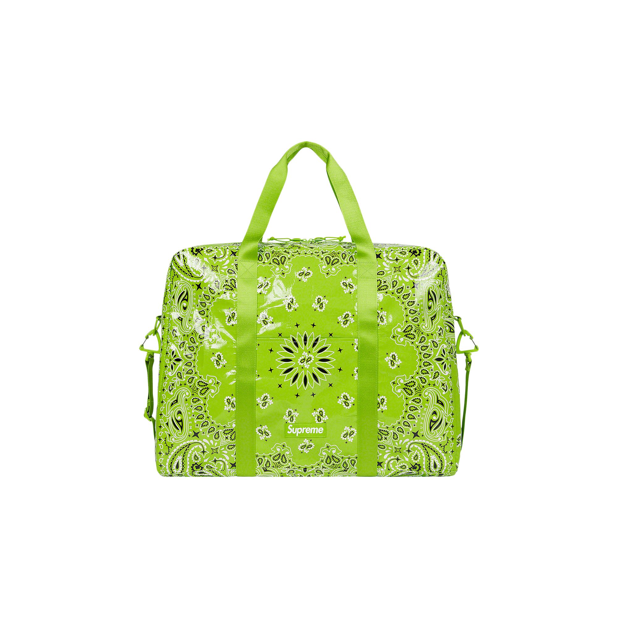 Supreme Bandana Tarp Large Duffle Bag 'Bright Green' | Men's Size Onesize