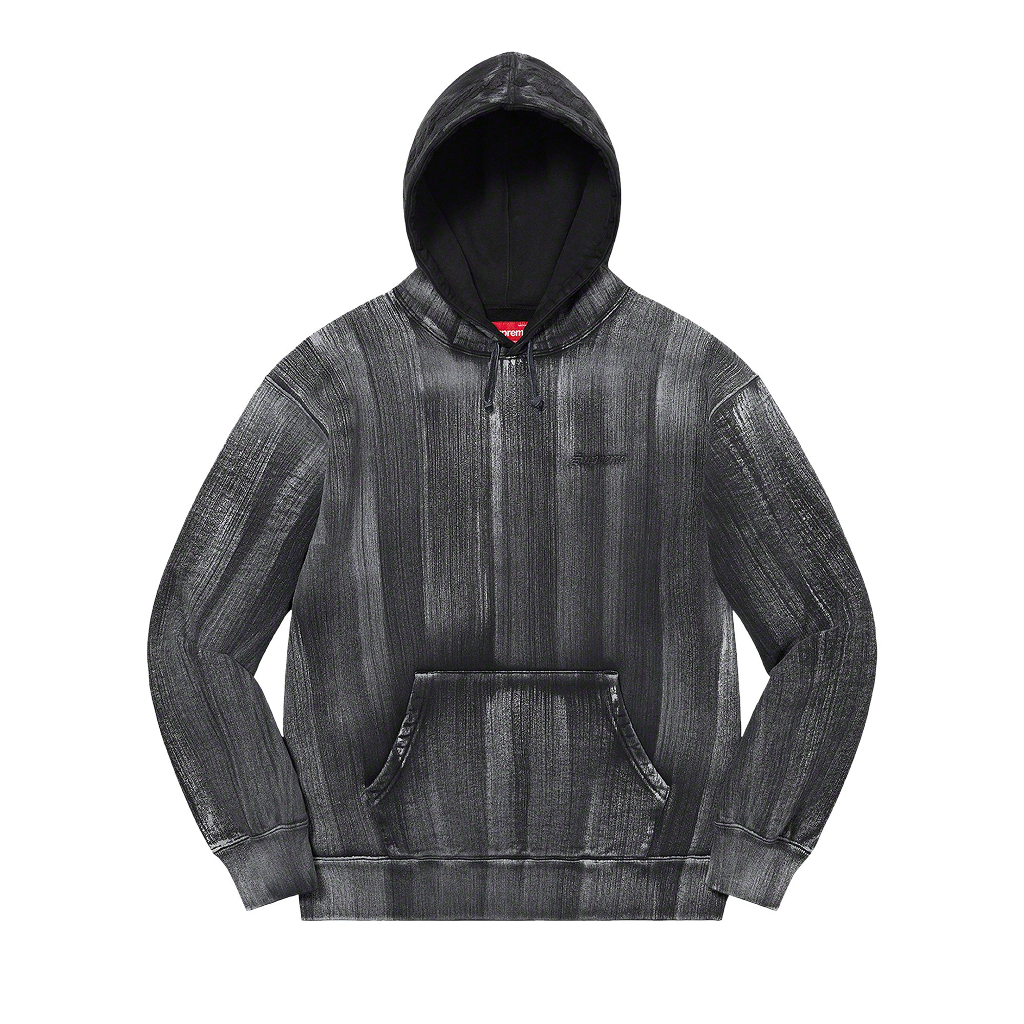 Pre-owned Supreme Brush Stroke Hooded Sweatshirt 'black'