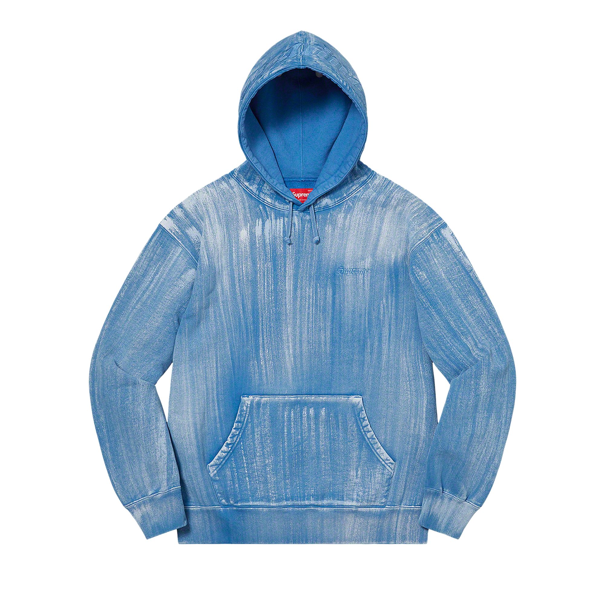 Pre-owned Supreme Brush Stroke Hooded Sweatshirt 'pale Royal' In Blue