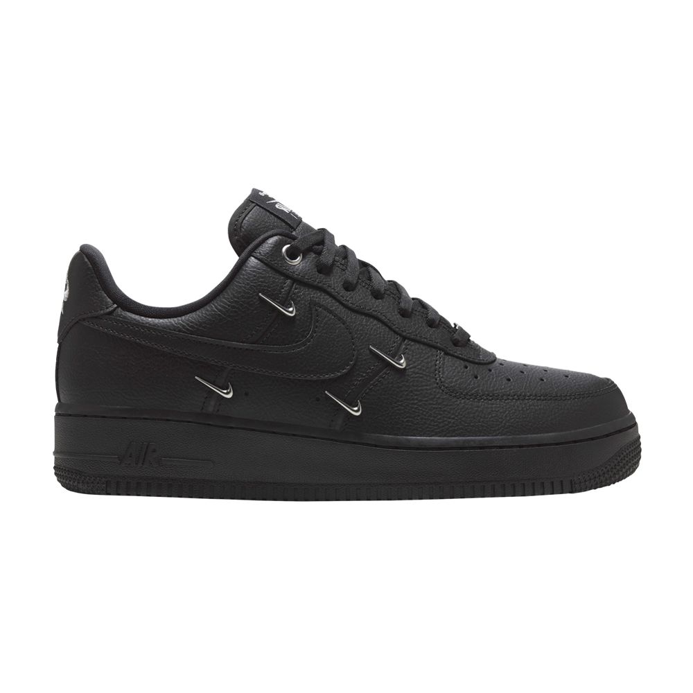 Pre-owned Nike Wmns Air Force 1 '07 Lx 'black Silver Mini Swoosh'