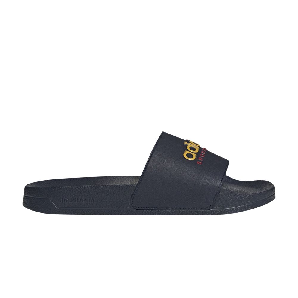 adidas Adilette Shower Slide 'Legend Ink Bold Gold' | Blue | Men's Size 12.5