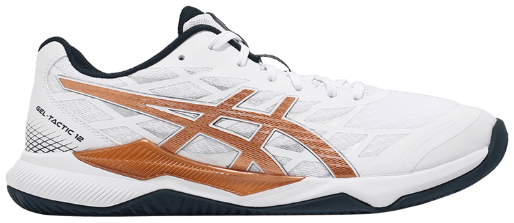 Asics Gel Tactic 12 2E Wide White Pure Bronze