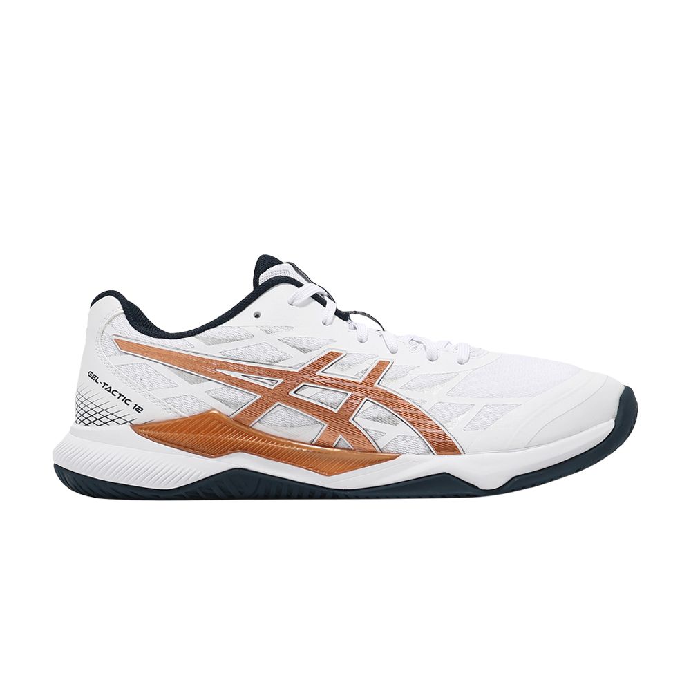 ASICS Gel Tactic 12 2E Wide 'White Pure Bronze' | Men's Size 12 - 1073A071-101