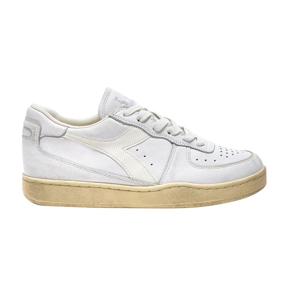 Diadora Mi Basket Low Used 'Triple White' | Men's Size 9 - 201181233-C0657
