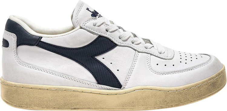 Mi Basket Low Used White Blue Denim