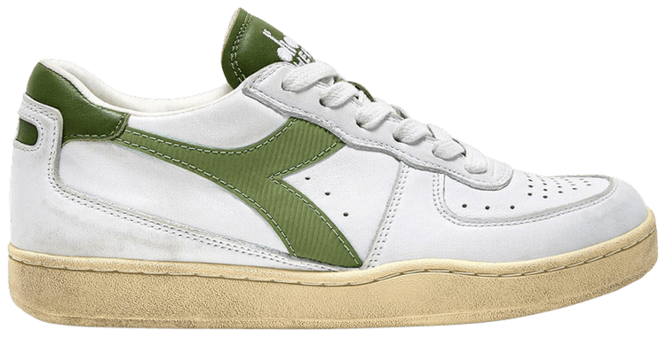 Diadora Mi Basket Low Used White Pesto