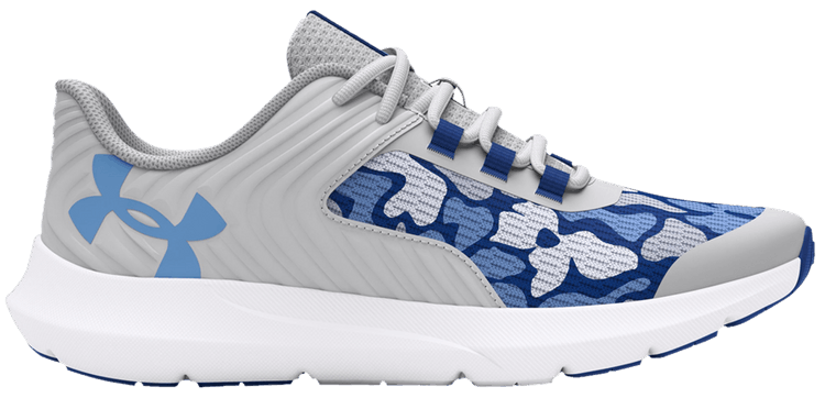 Under Armour Outhustle 2 GS Printed   Halo Grey Tech Blue