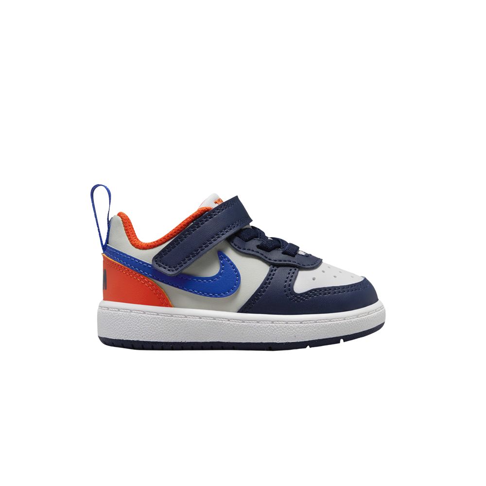 Pre-owned Nike Court Borough Low Recraft Td 'midnight Navy Team Orange' | White | Infant Size 4