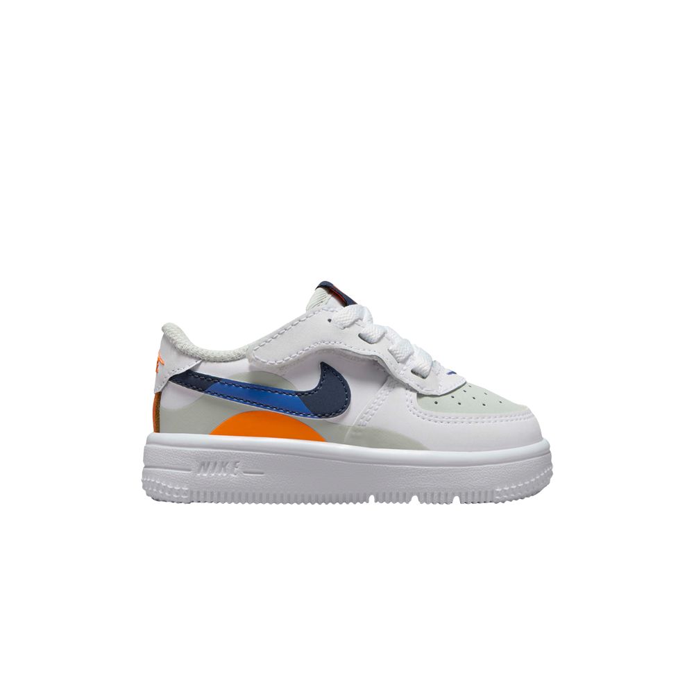 Pre-owned Nike Force 1 Low Easyon Lv8 Td 'upside Down' | White | Infant Size 5