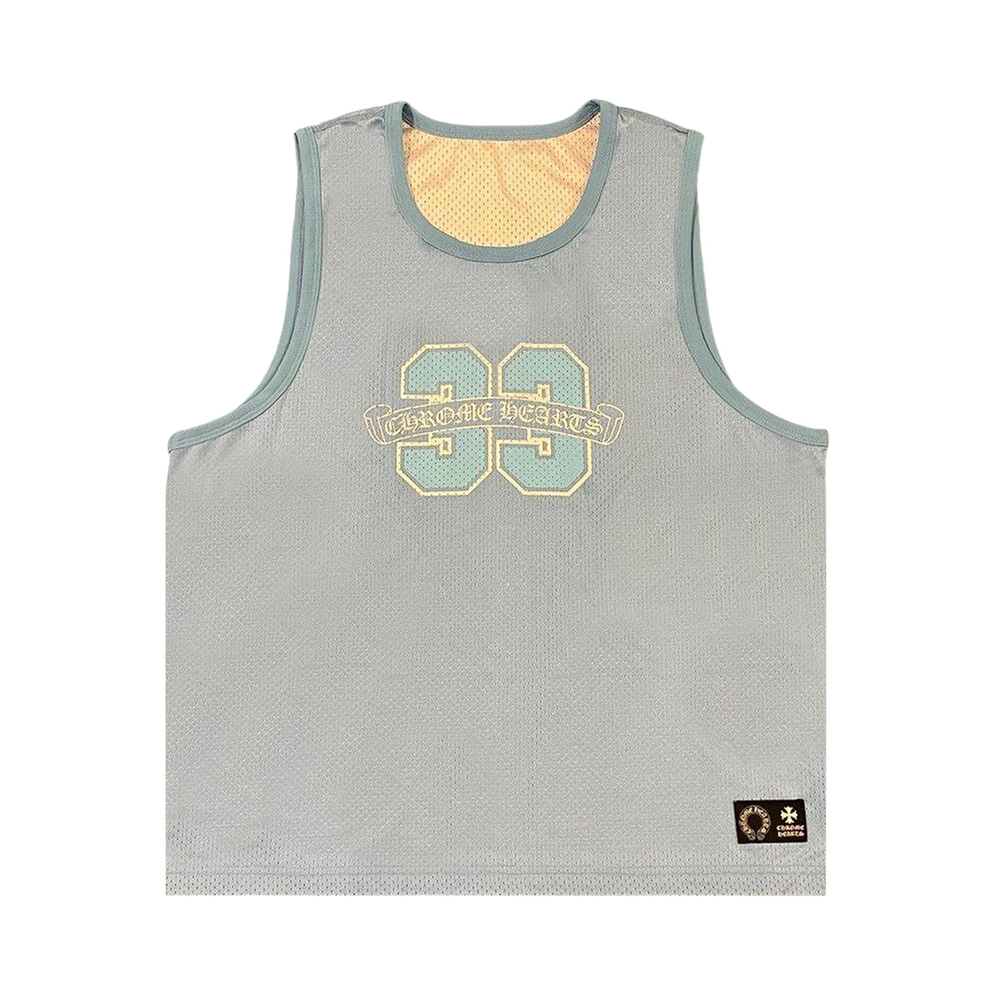 Pre-owned Chrome Hearts Japan Exclusive Mesh Reversible Basketball Jersey 'baby Blue/white' | Men's Size Xl