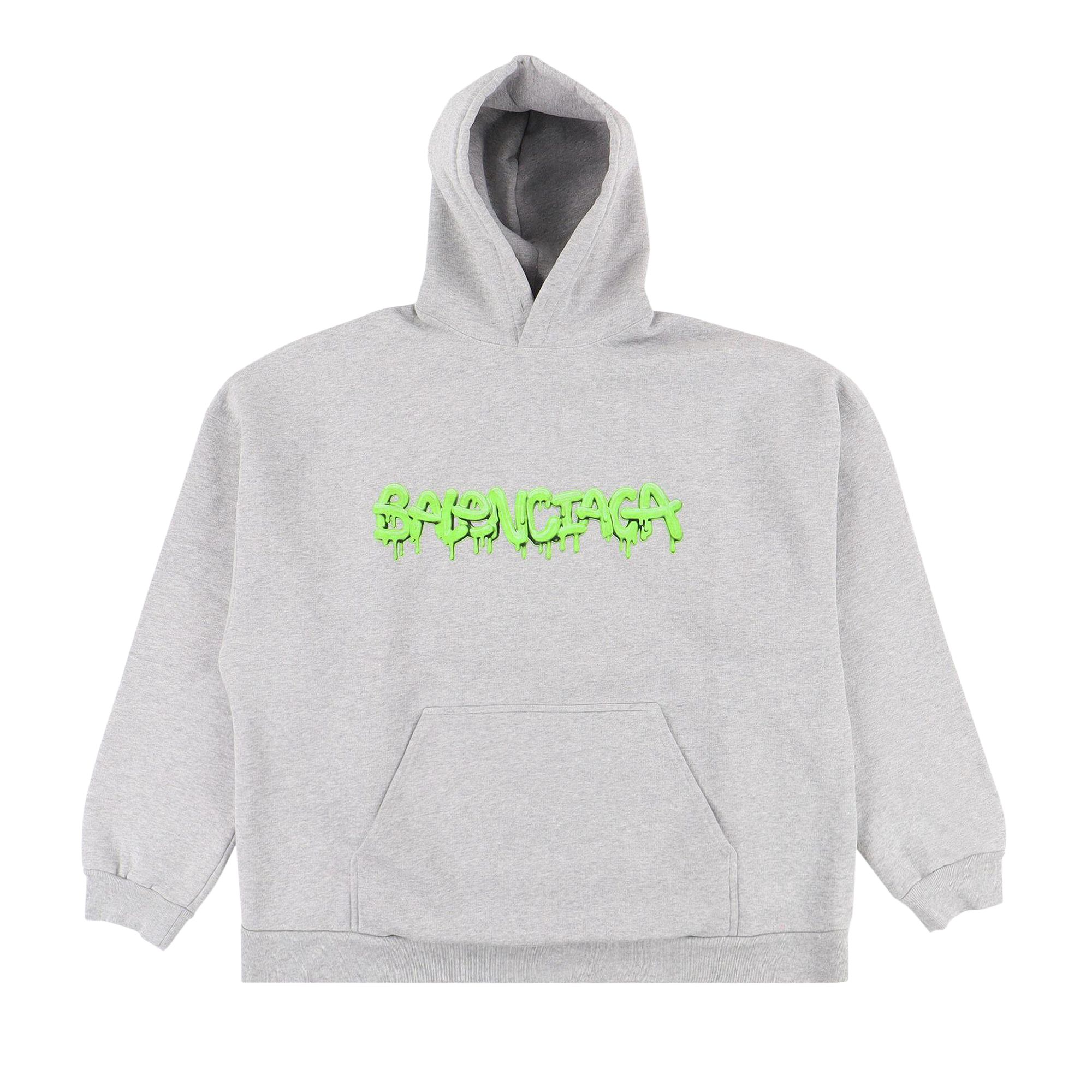 Pre-owned Balenciaga Slime Logo Hoodie 'grey' | Men's Size L