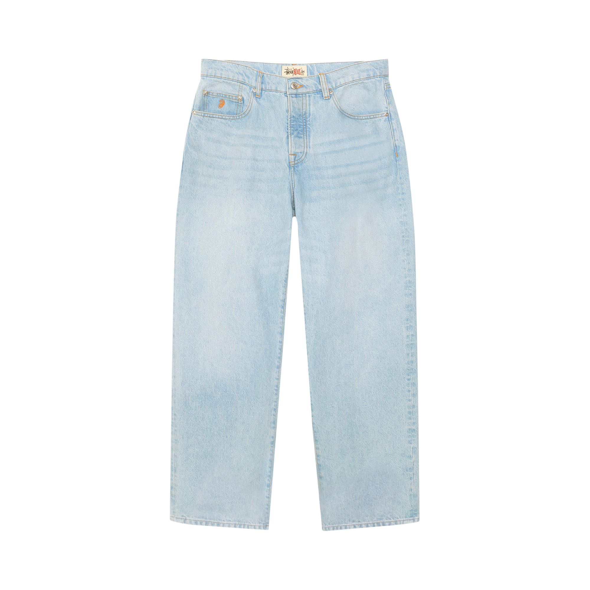 Pre-owned Stussy Big Ol' Denim Jean 'light Wash' In Blue