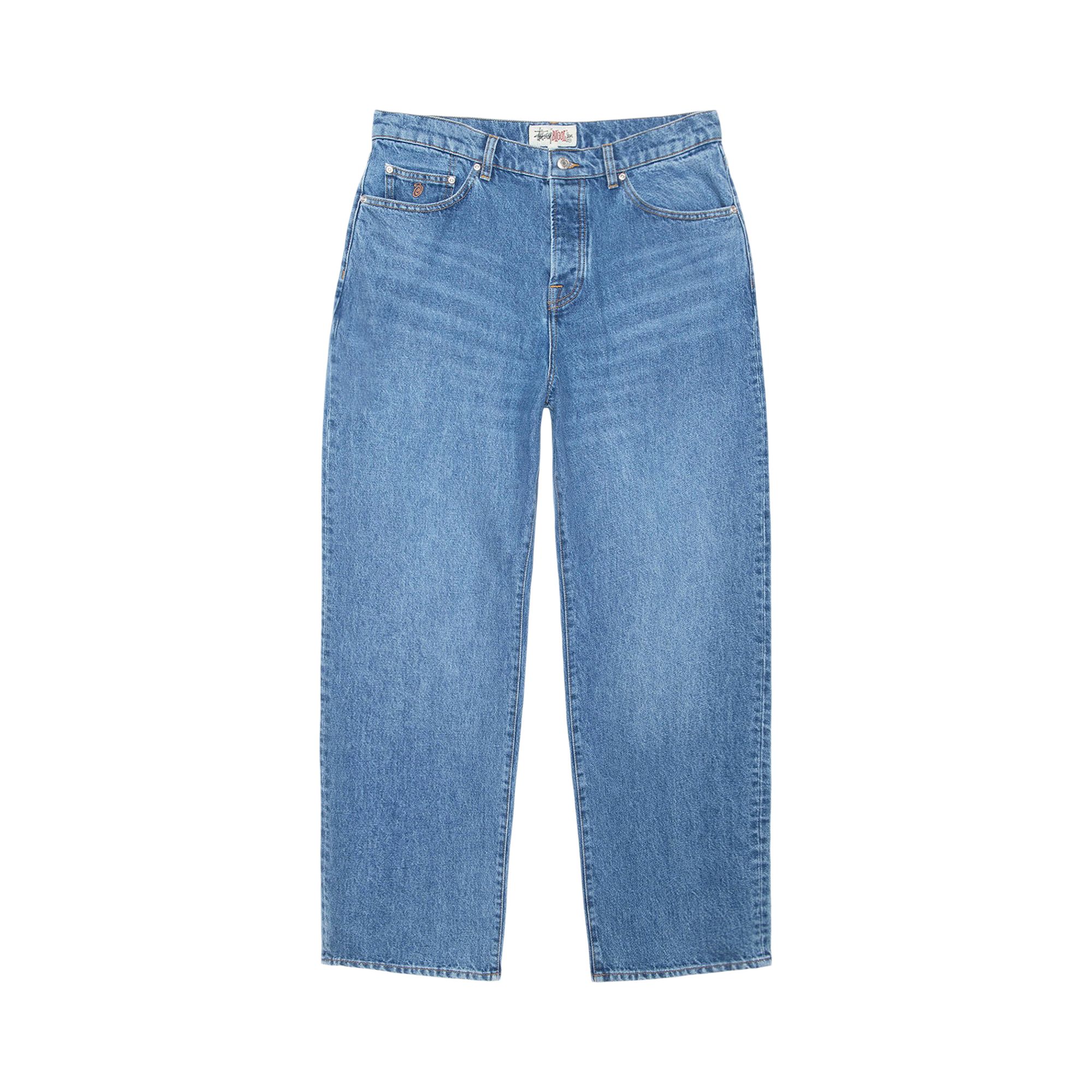 Pre-owned Stussy Big Ol' Denim Jean 'medium Blue' | Men's Size 34