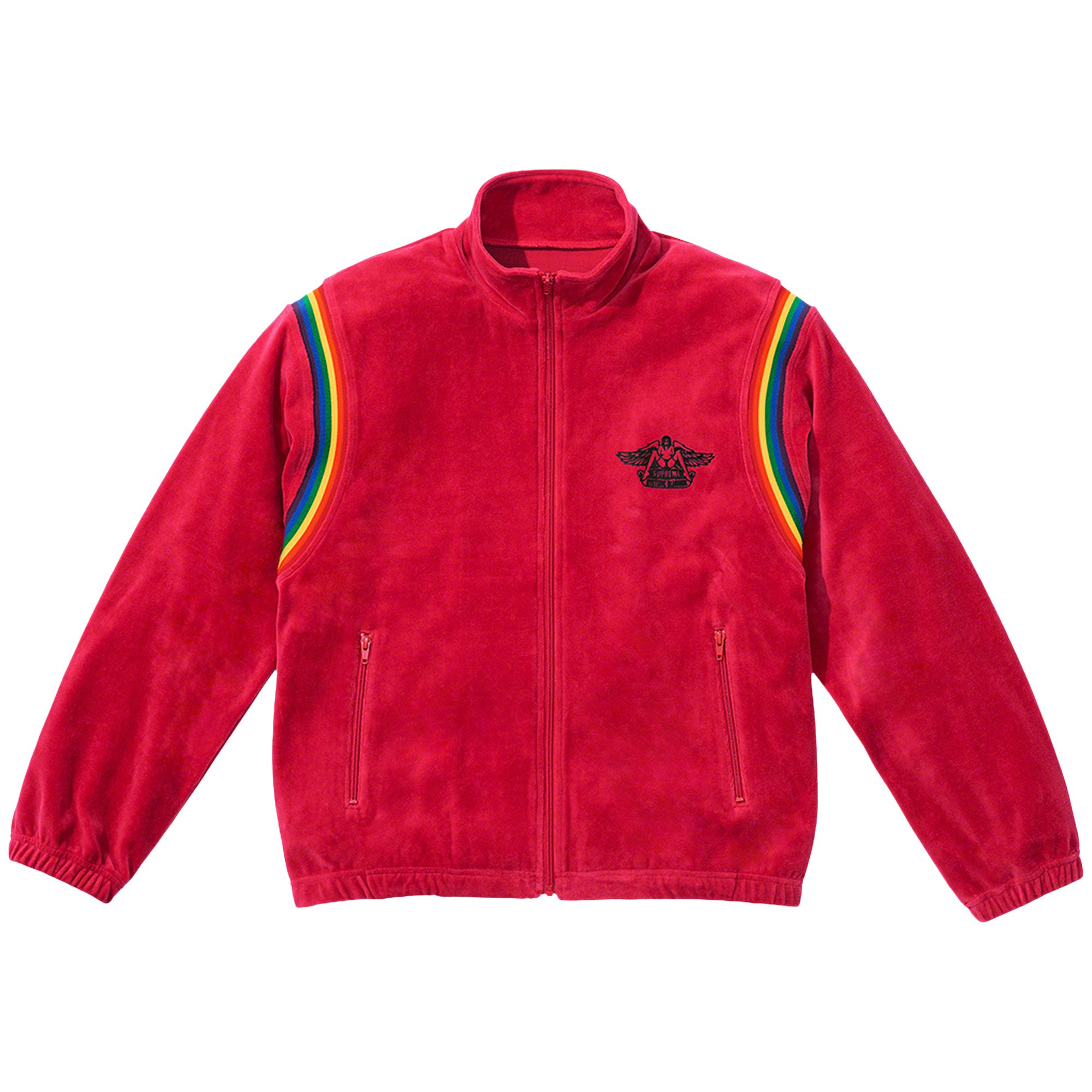 Pre-owned Supreme X Hysteric Glamour Velour Track Jacket 'dusty Red' | Men's Size S