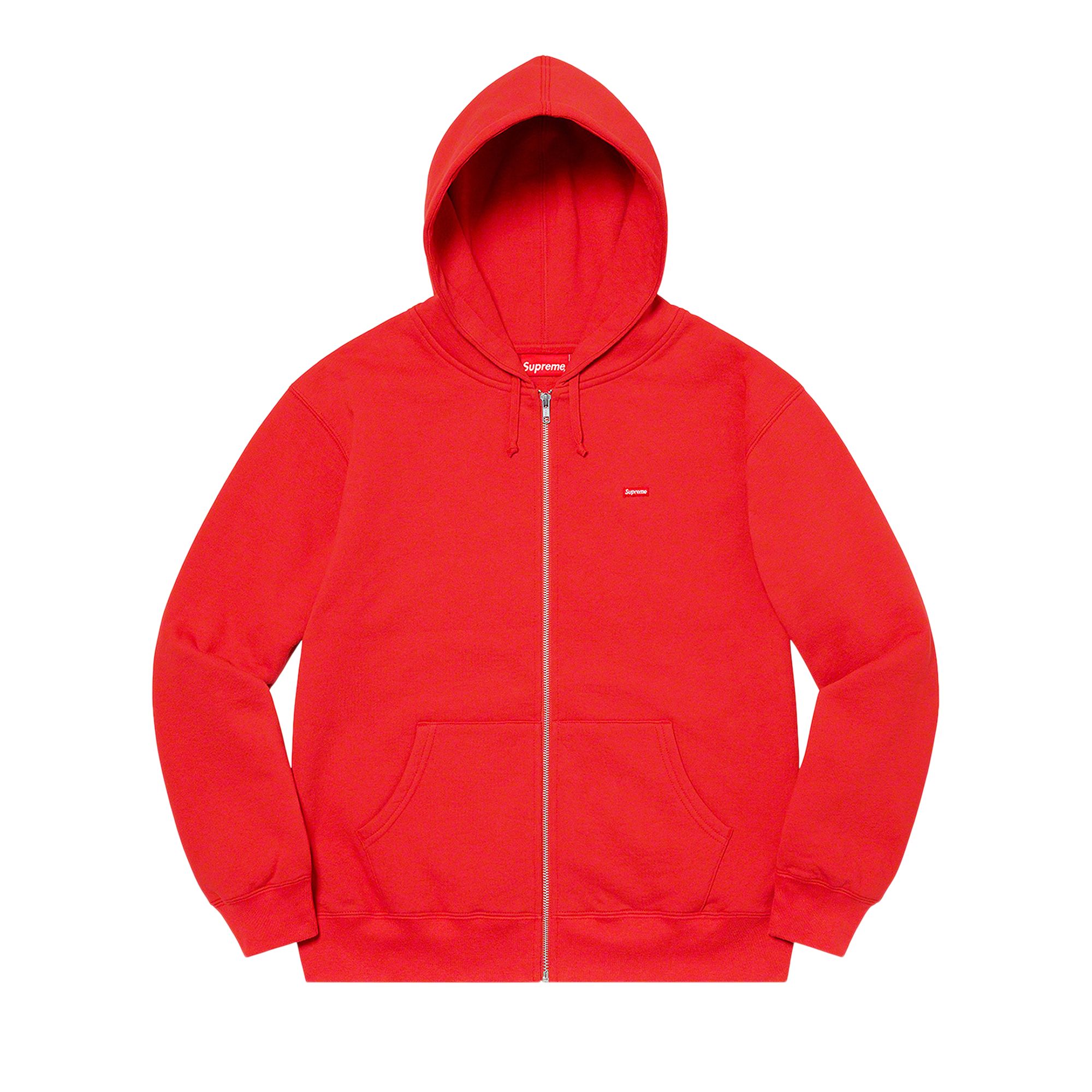 Pre-owned Supreme Small Box Zip Up Hooded Sweatshirt 'burnt Red'