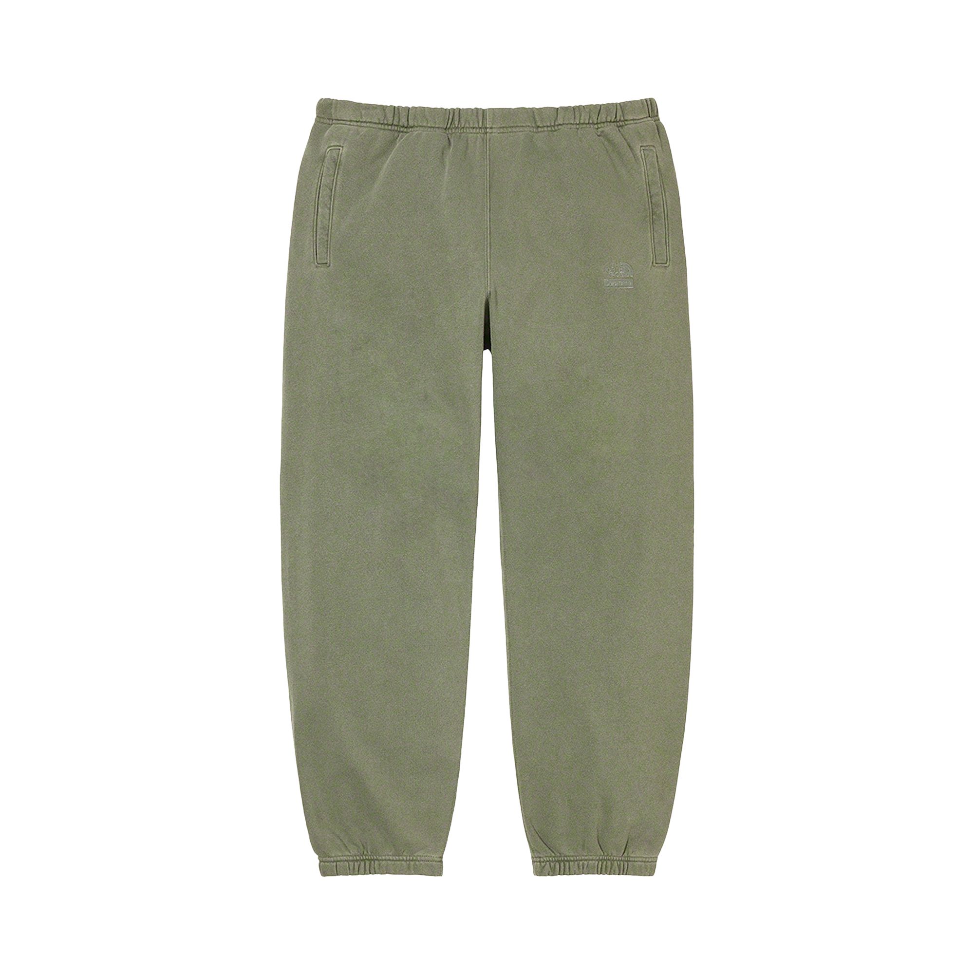 Pre-owned Supreme X The North Face Pigment Printed Sweatpant 'olive' In Green