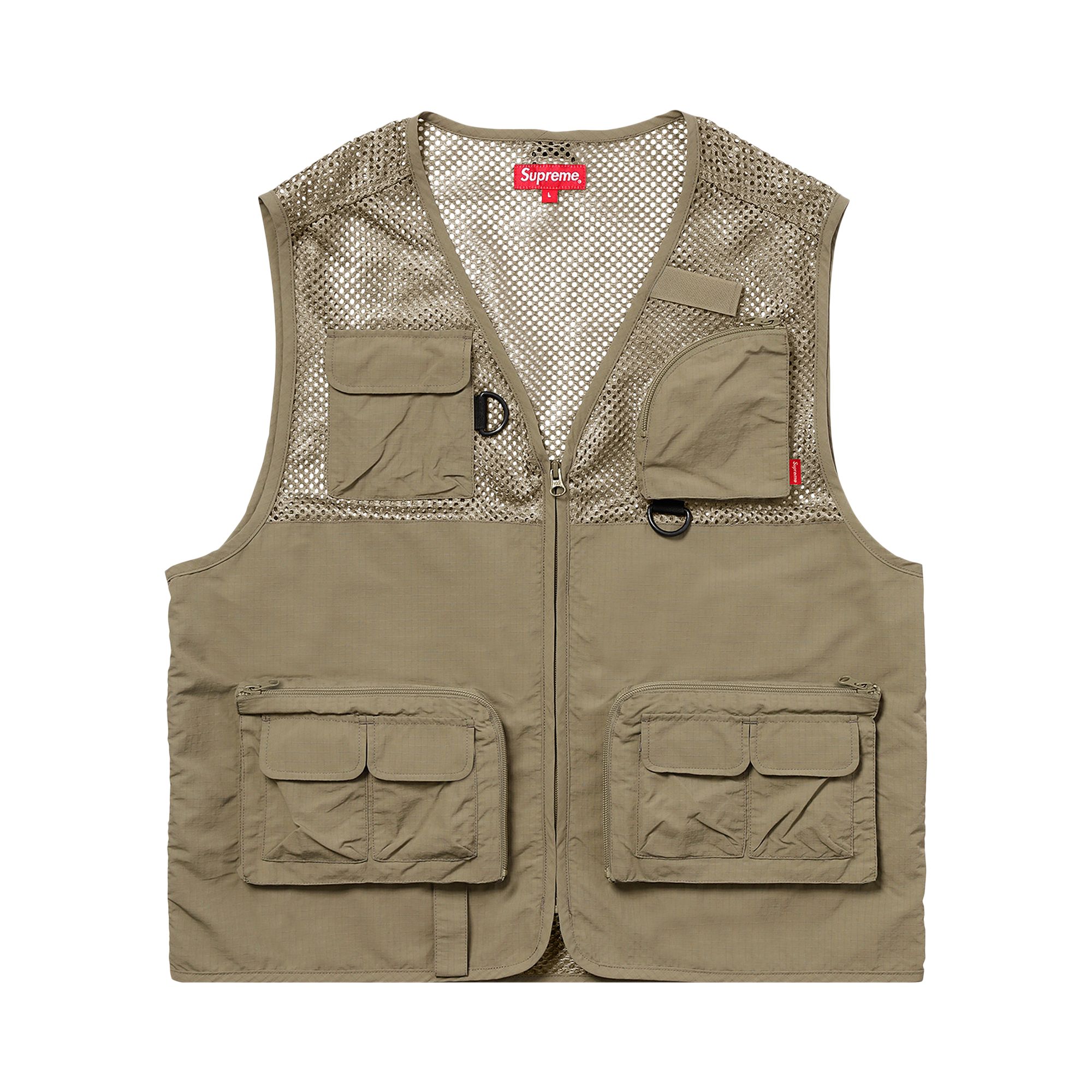 Pre-owned Supreme Mesh Cargo Vest 'light Olive' | Green | Men's Size M