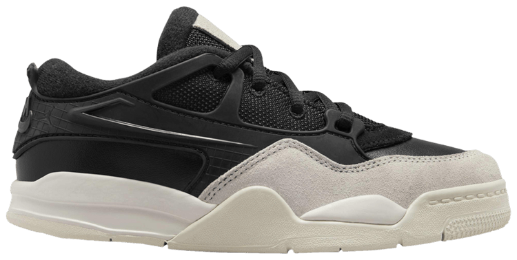 Jordan Boys Aj 4 RM Shoes Black Dark Grey Light Bone Size 02.5