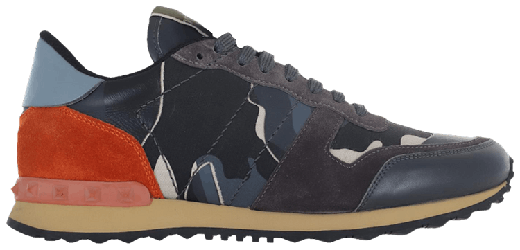 Valentino Rockrunner Light Grey Orange Camo