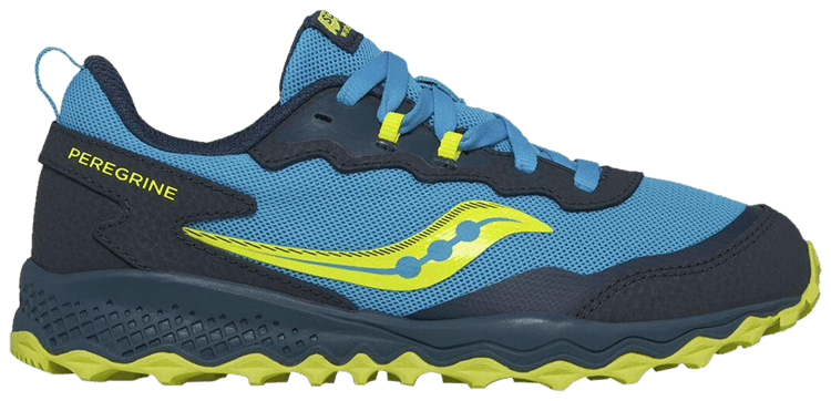 Saucony Peregrine KDZ Big Kid Blue Citron