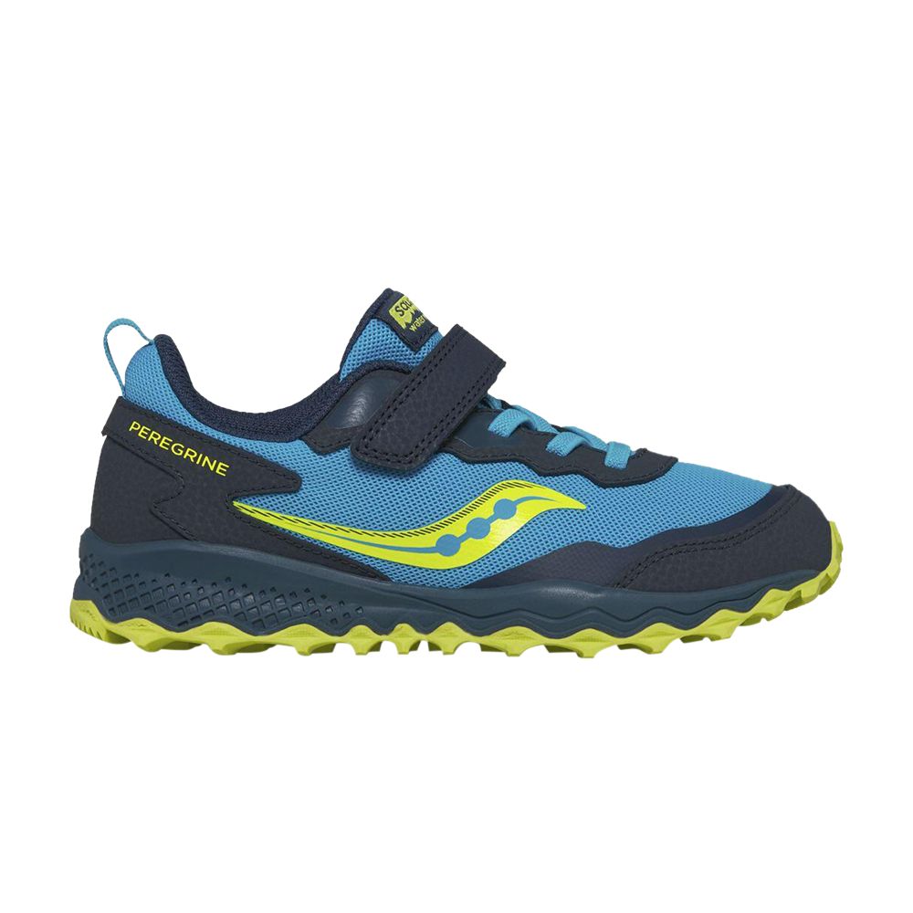 Pre-owned Saucony Peregrine Kdz A/c Big Kid 'navy Citron' | Blue | Kid's Size 6