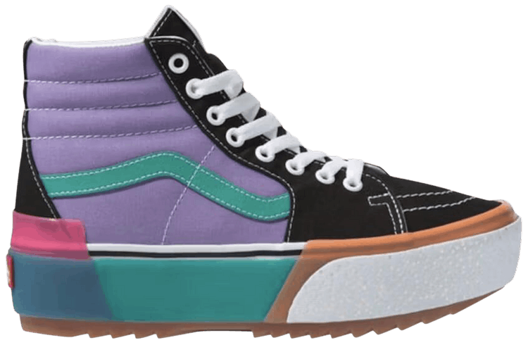Vans Sk8 Hi Stacked Confetti   Fairy Wren Sea Green