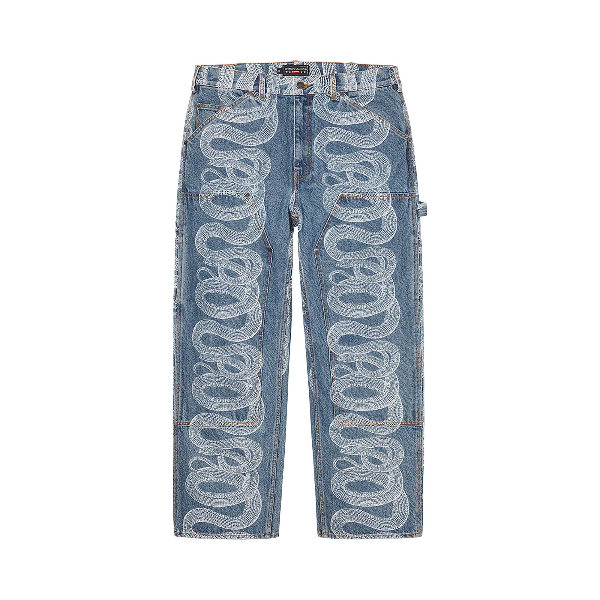 Pre-owned Supreme X Hysteric Glamour Snake Double Knee Painter Pant 'blue'